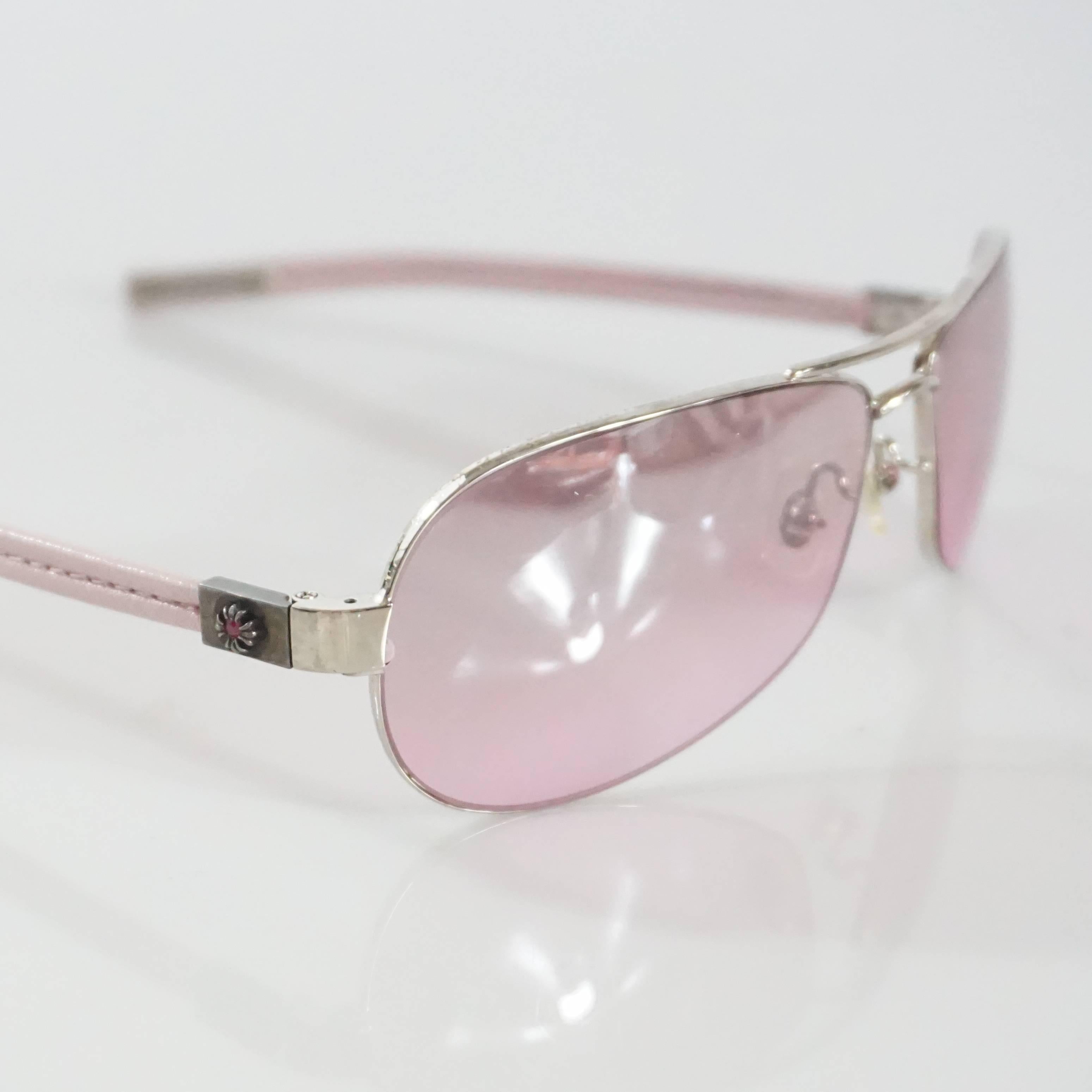 chrome hearts pink glasses