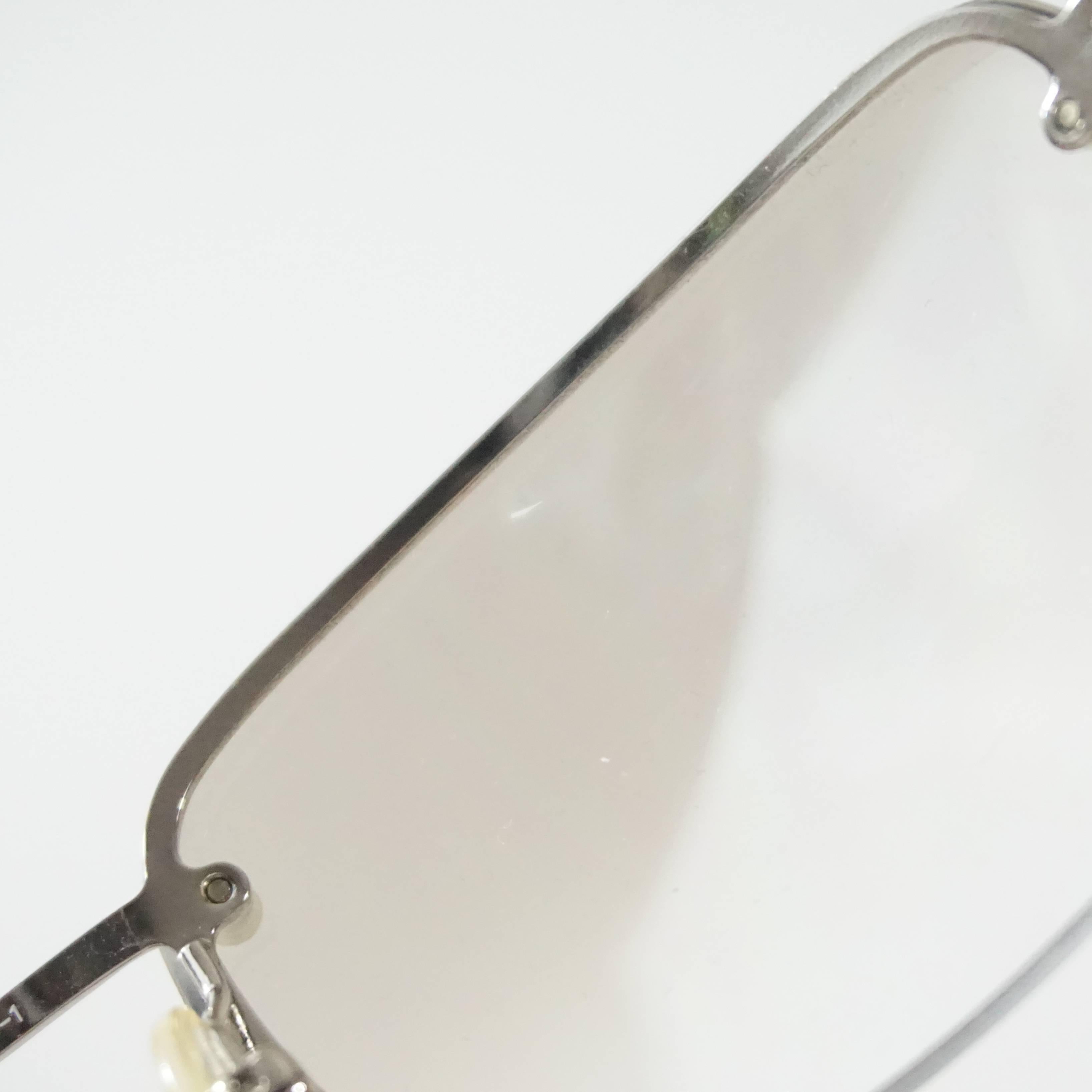 Burberry Silver Small Frame Sunglasses 3