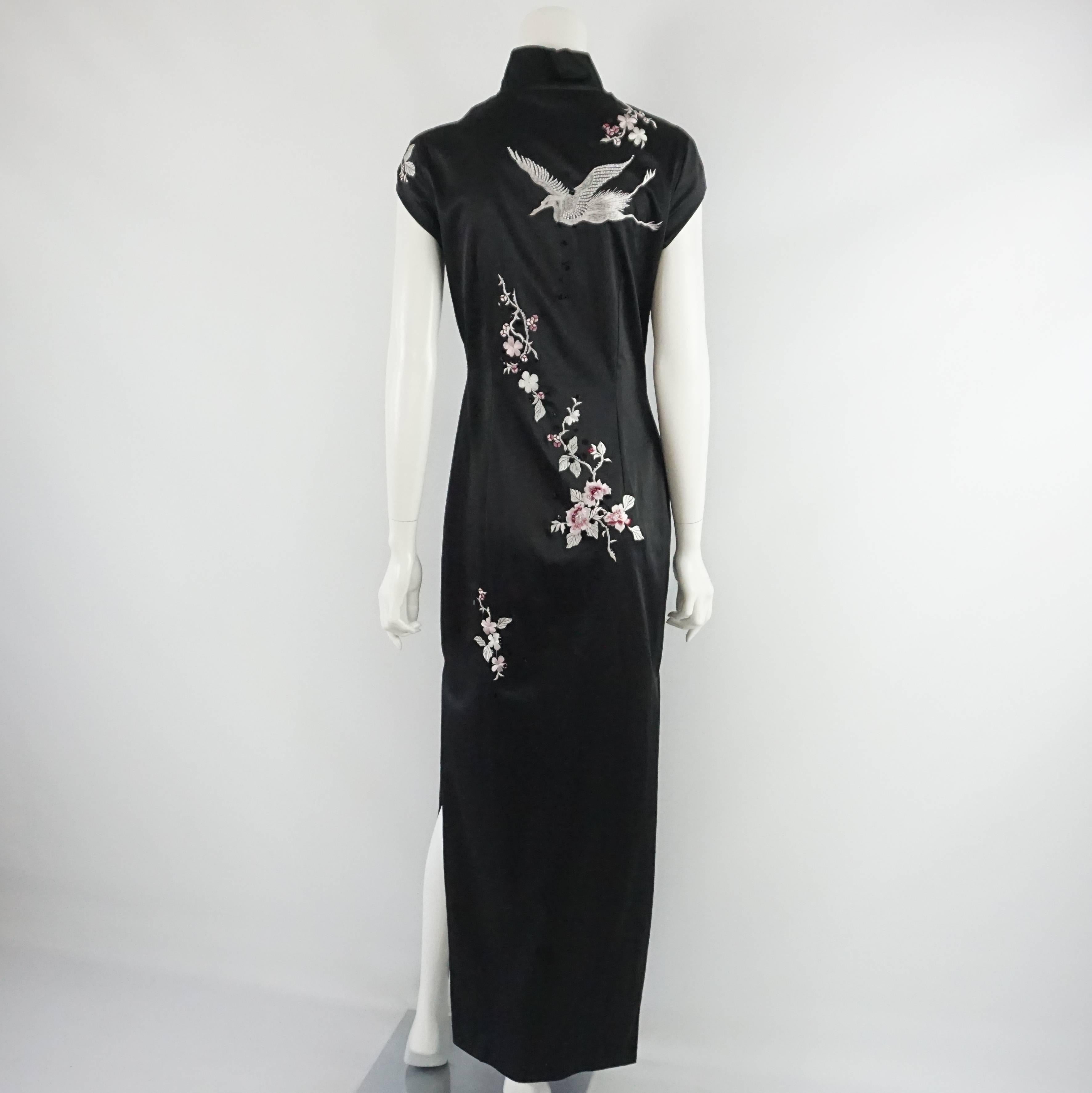 mandalay embroidered cheongsam dress