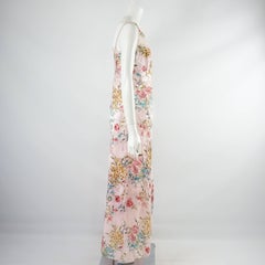 Bellville Sassoon Vestido sin mangas de seda rosa con cuentas florales - 10