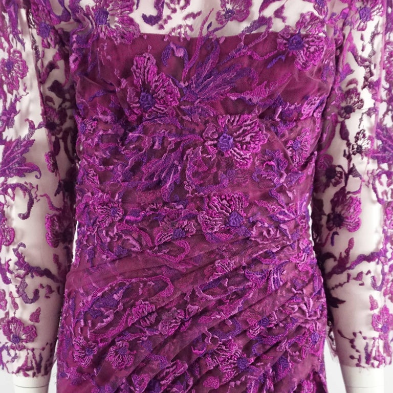 knee length dresses for ladies Lavender Embroidered Tea-Length Dress 0 / Powder Blue/Multi
