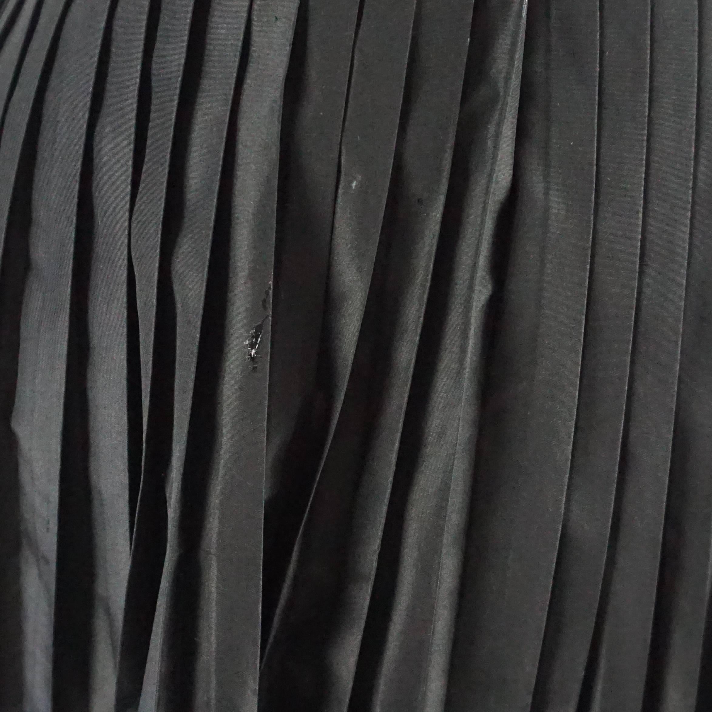 long black taffeta skirt