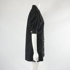 Louis Vuitton Black Cotton and Lambskin Short Sleeve Jacket - 38