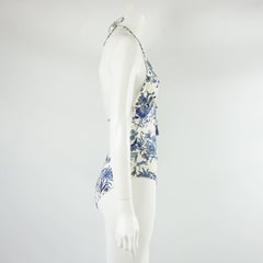 Gucci Blue Floral Print Swimsuit