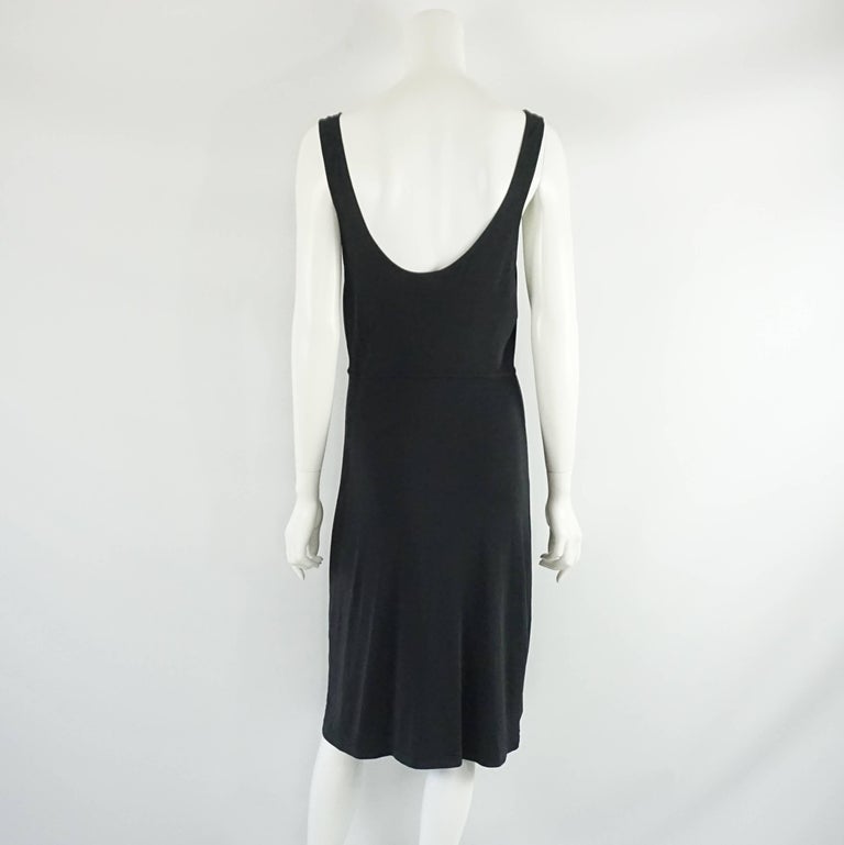 Chanel Black Jersey Slip Dress - 42 For Sale at 1stdibs