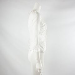 Prada White Cotton Ruffled Top - 40