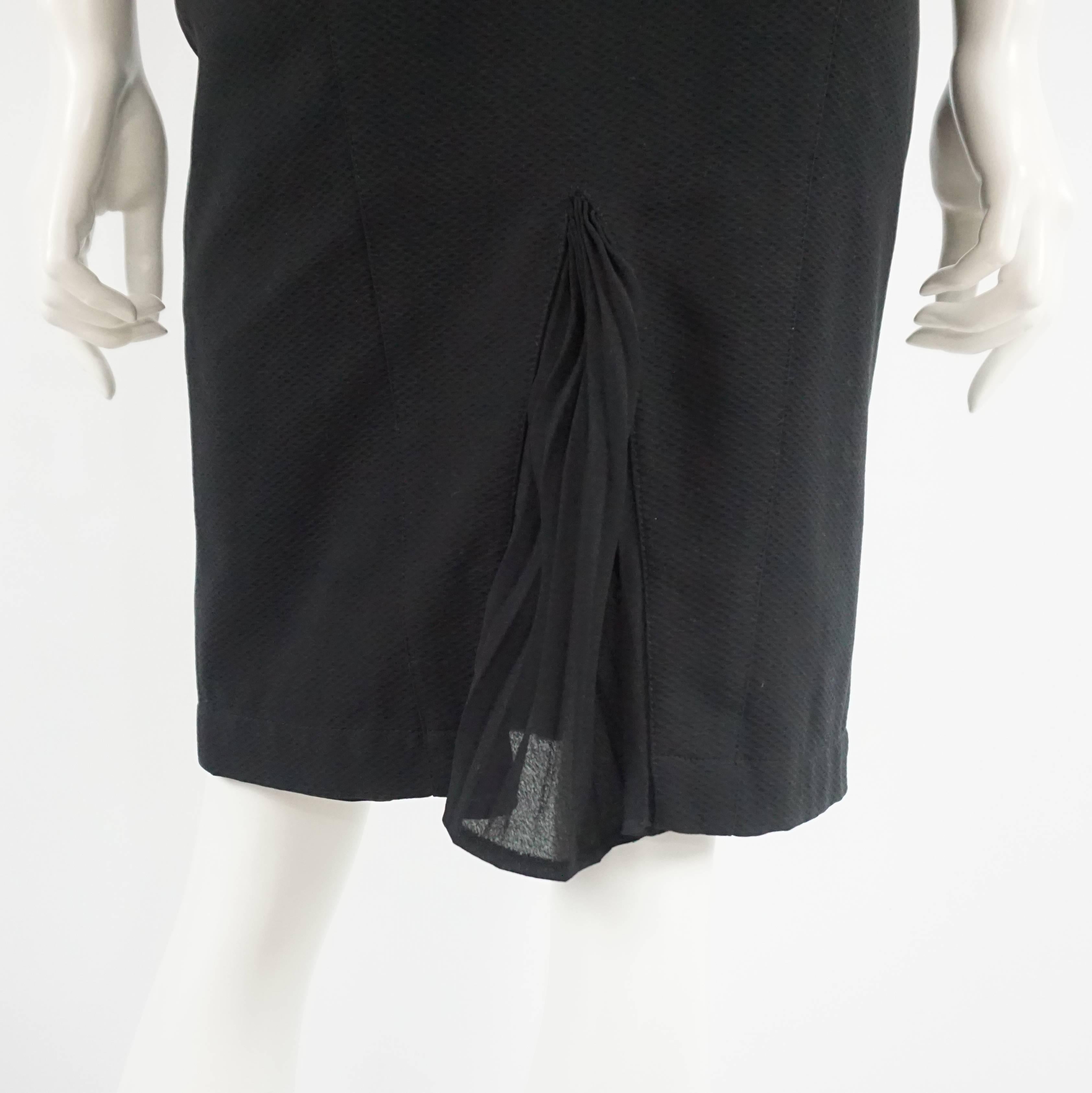 Thierry Mugler Black Pique Dress - 40 - Circa 90's 2