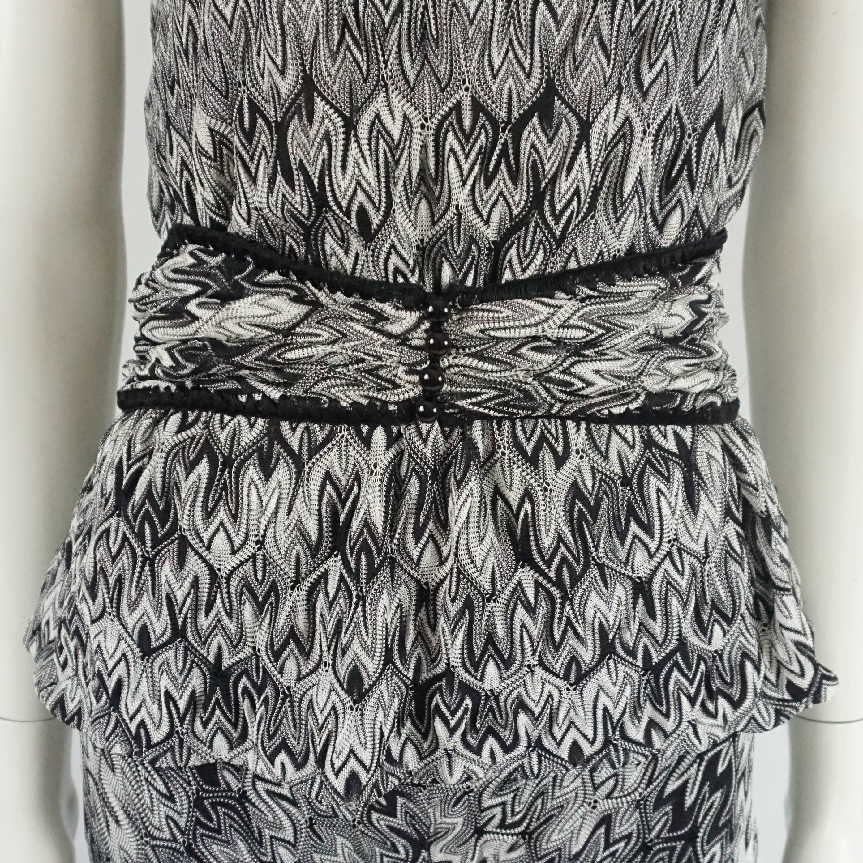 Women's Missoni Black and White Knit Top and Pants Set - 40