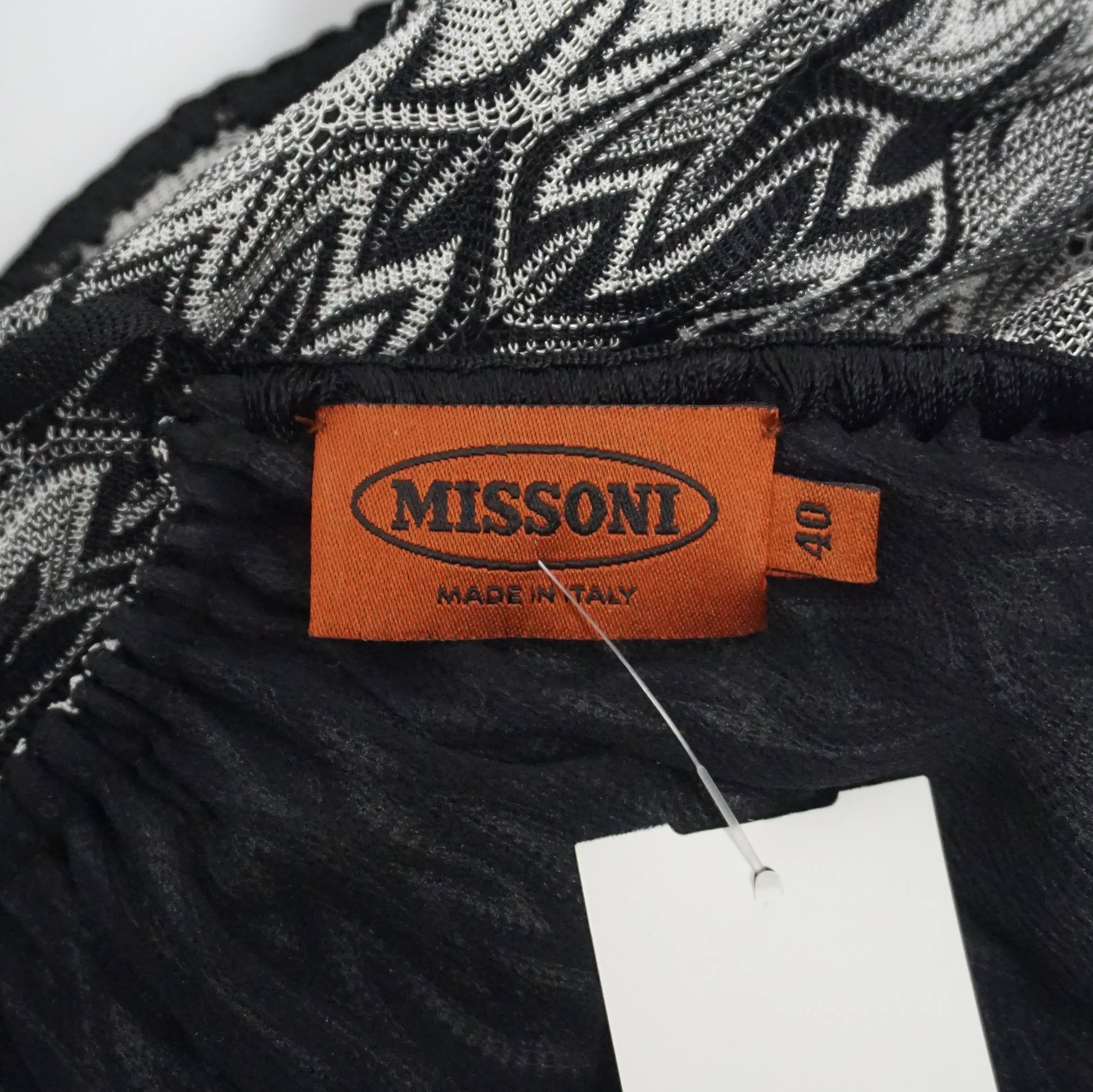 Missoni Black and White Knit Top and Pants Set - 40 1