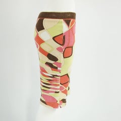 Pucci Coral, Green, and Brown Terry Cloth Bermuda Shorts - 40