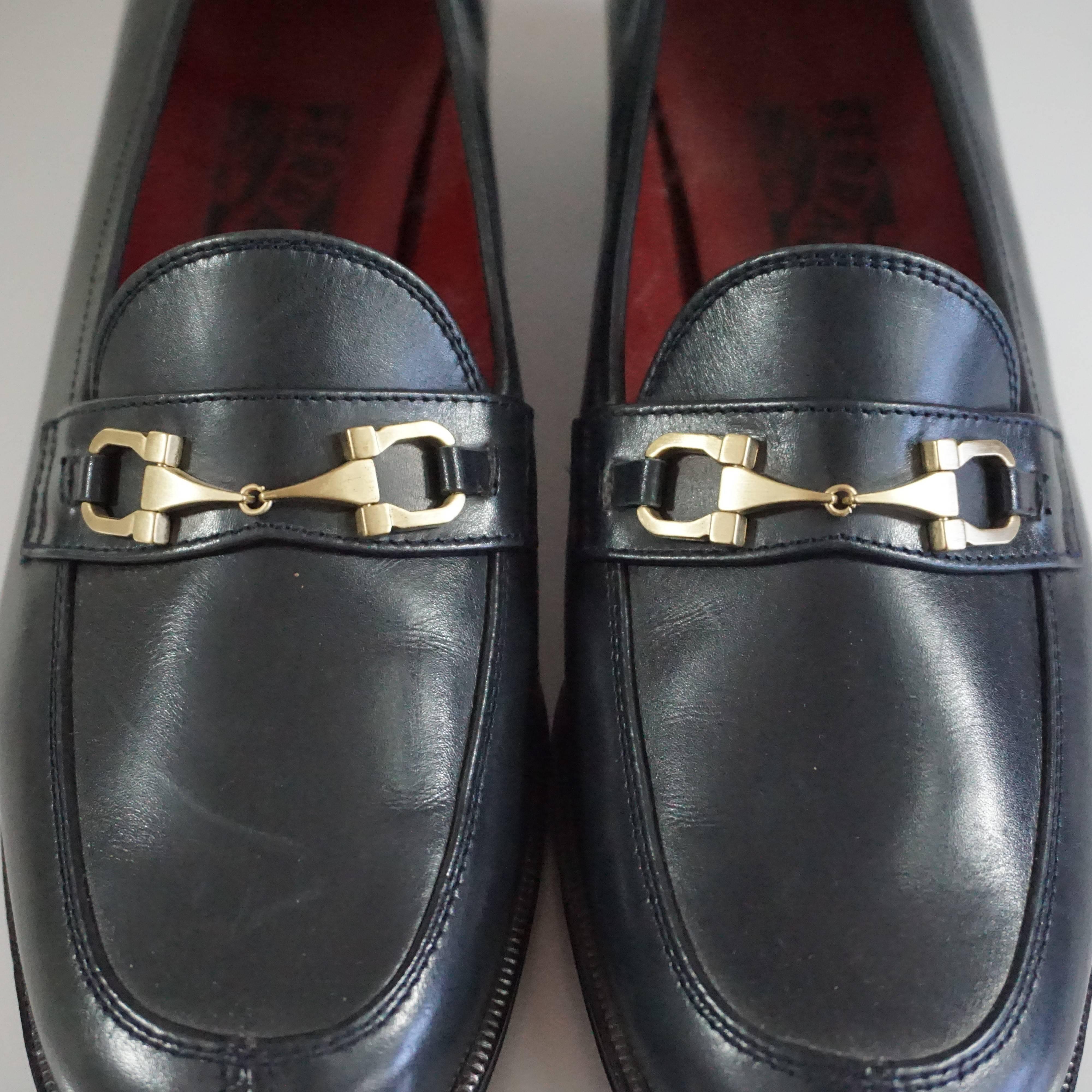 Salvatore Ferragamo Black Leather Loafers - 6.5 B 2