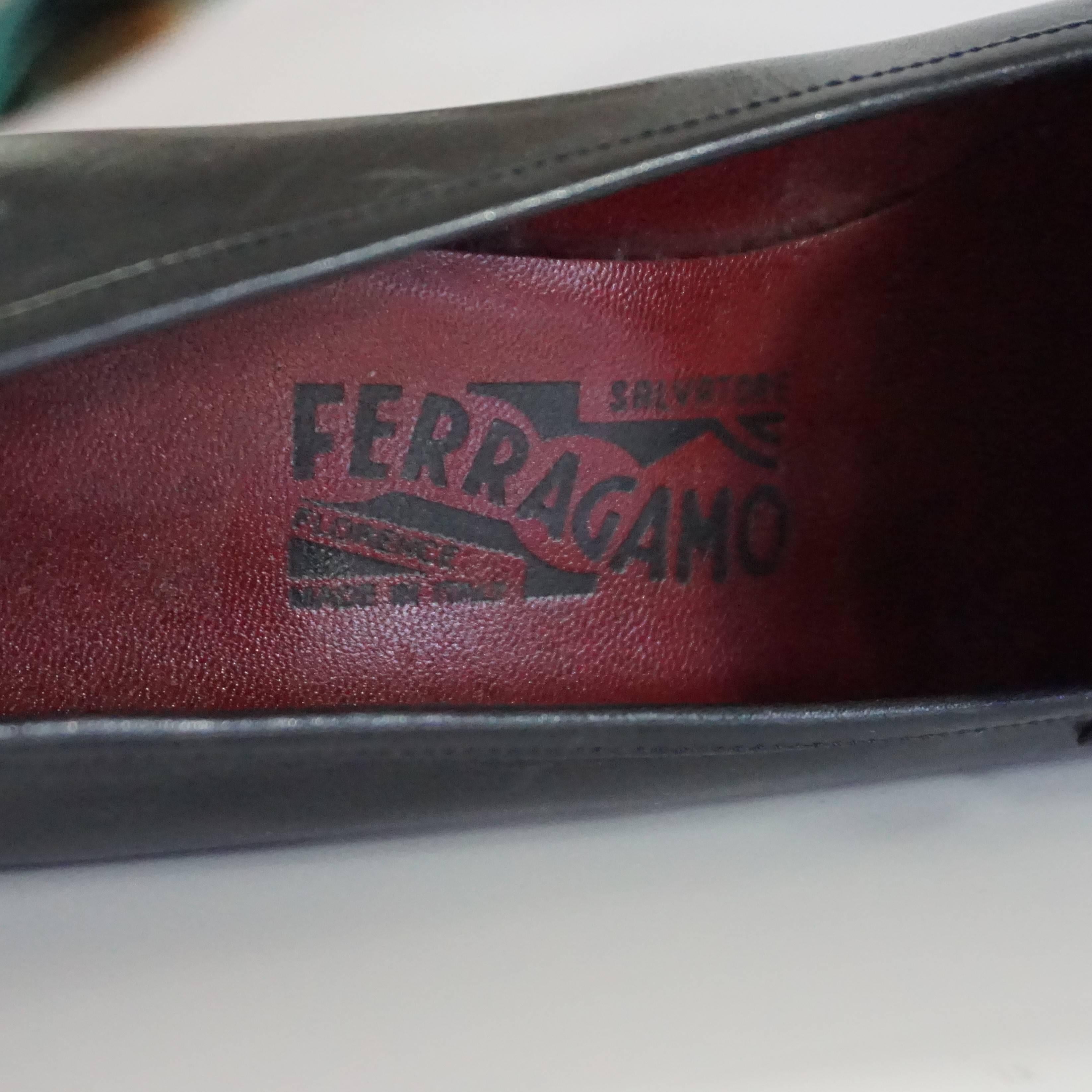 Salvatore Ferragamo Black Leather Loafers - 6.5 B 3