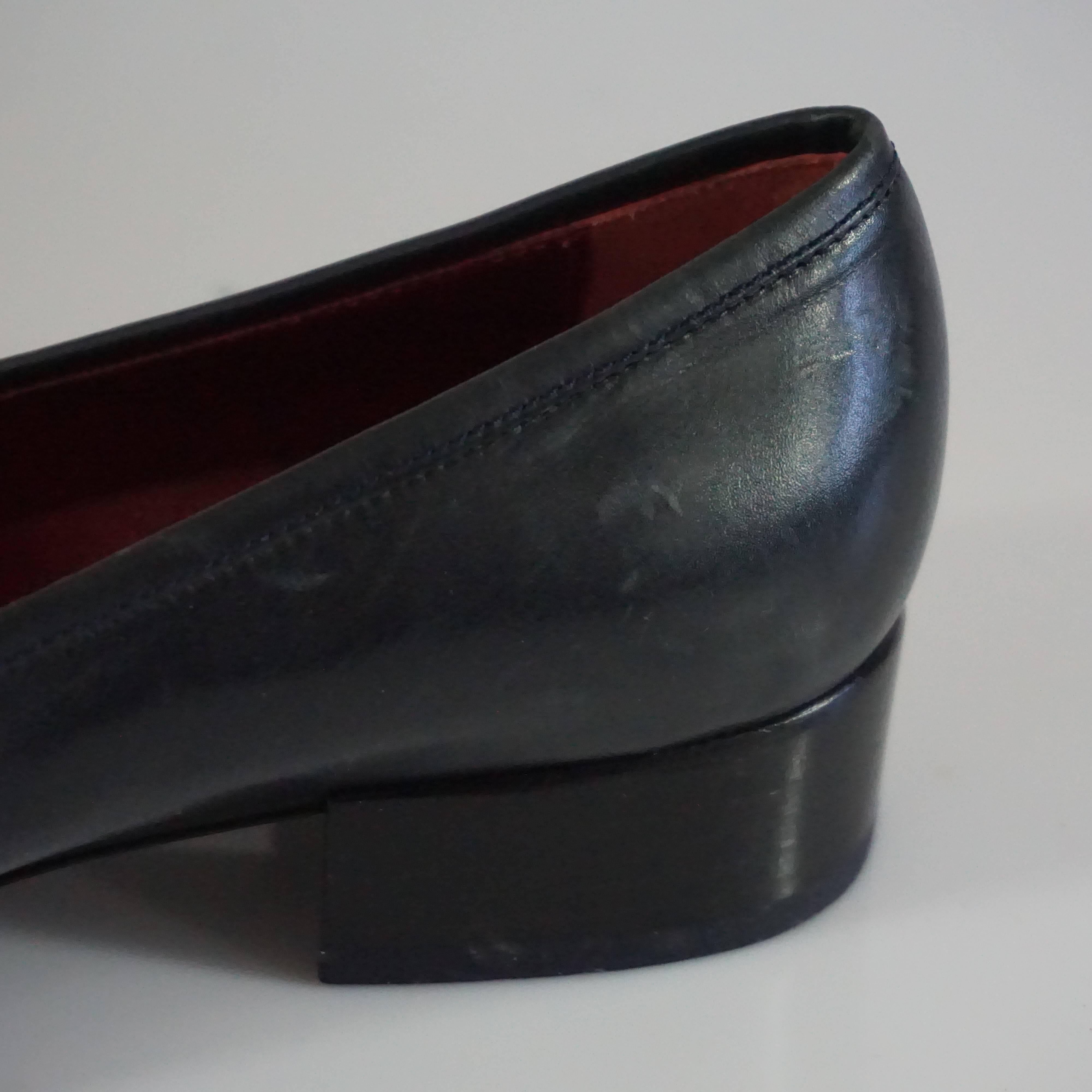 Salvatore Ferragamo Black Leather Loafers - 6.5 B 4