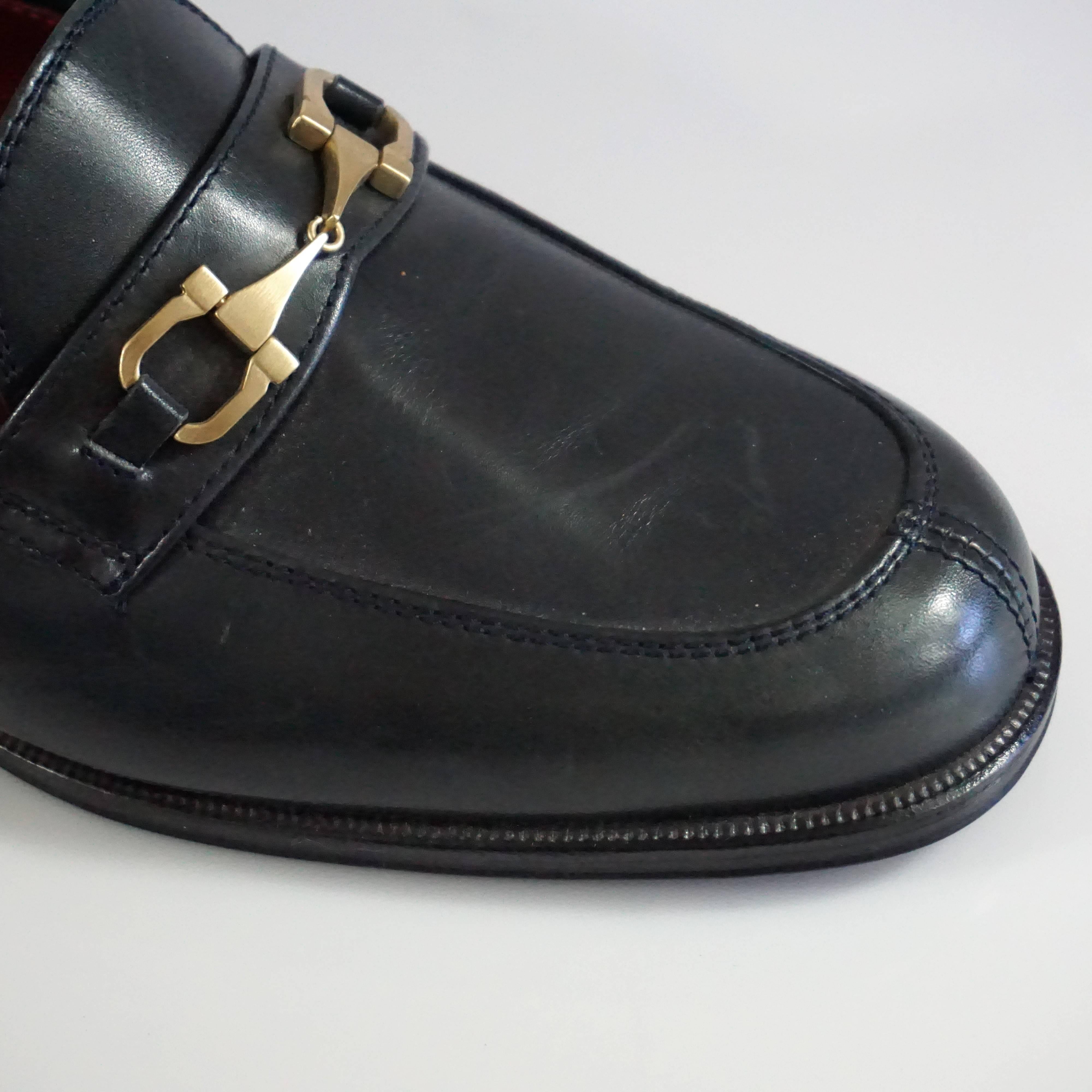 Salvatore Ferragamo Black Leather Loafers - 6.5 B 5