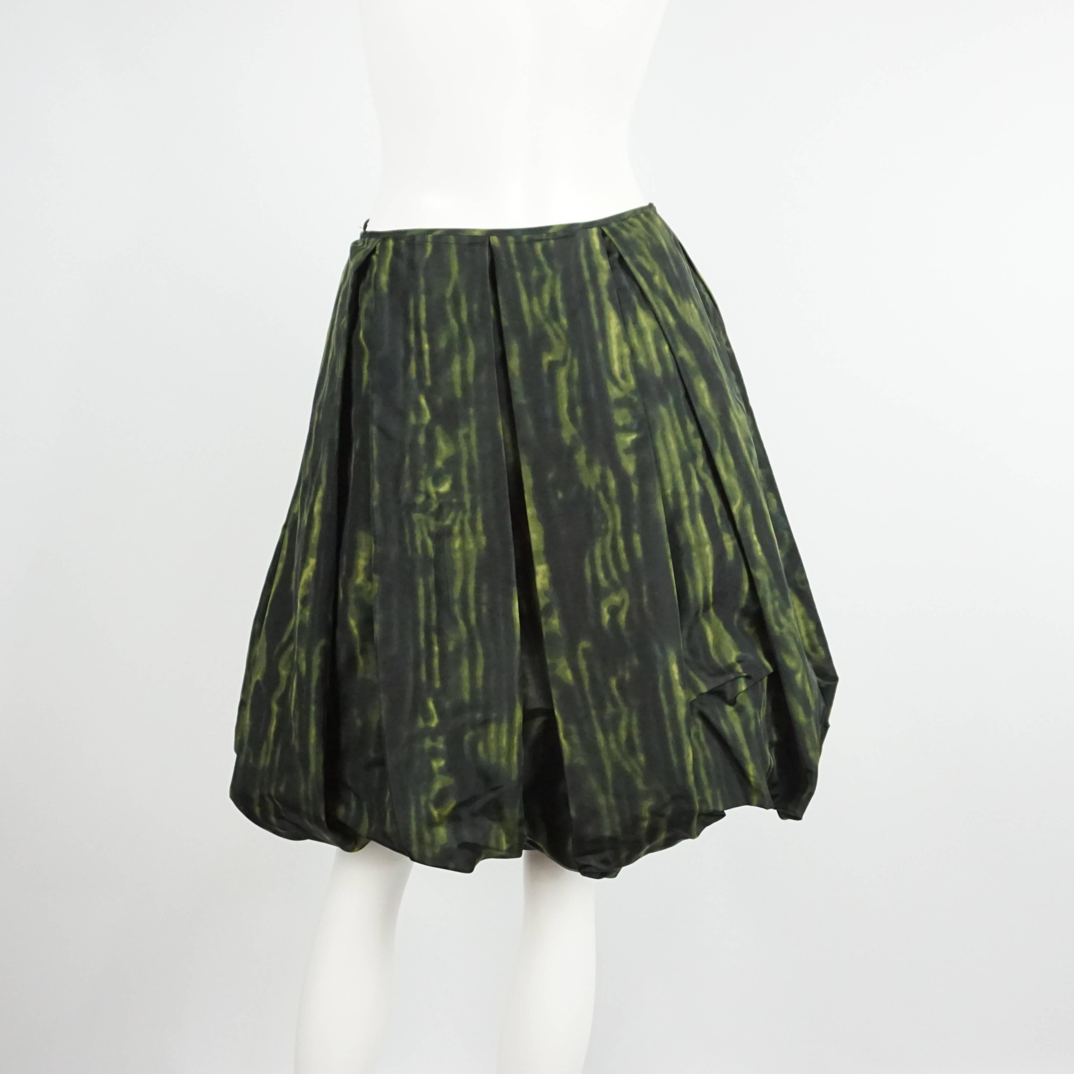 green taffeta skirt