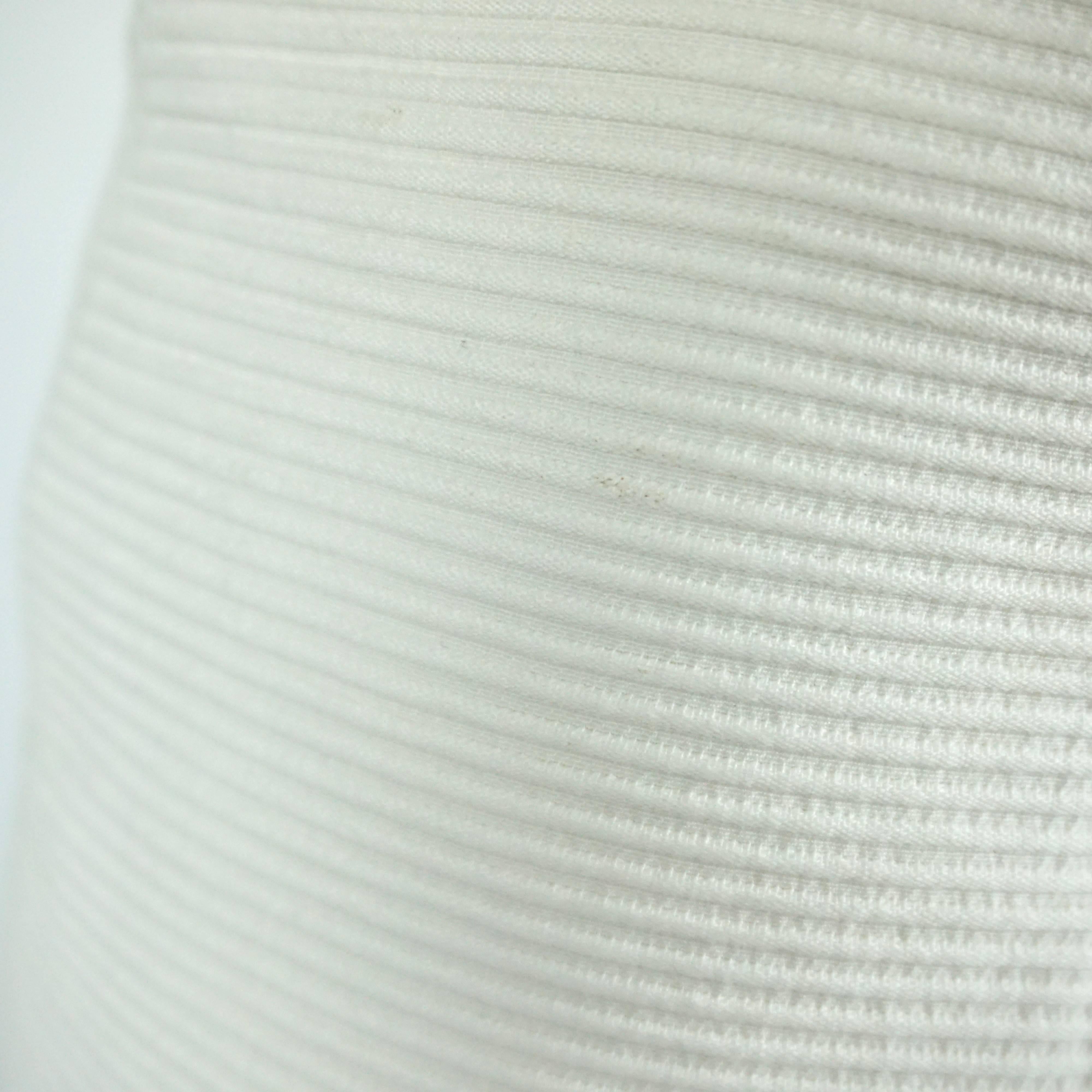 Chloe White Ribbed Cotton Skirt - 42 For Sale 1