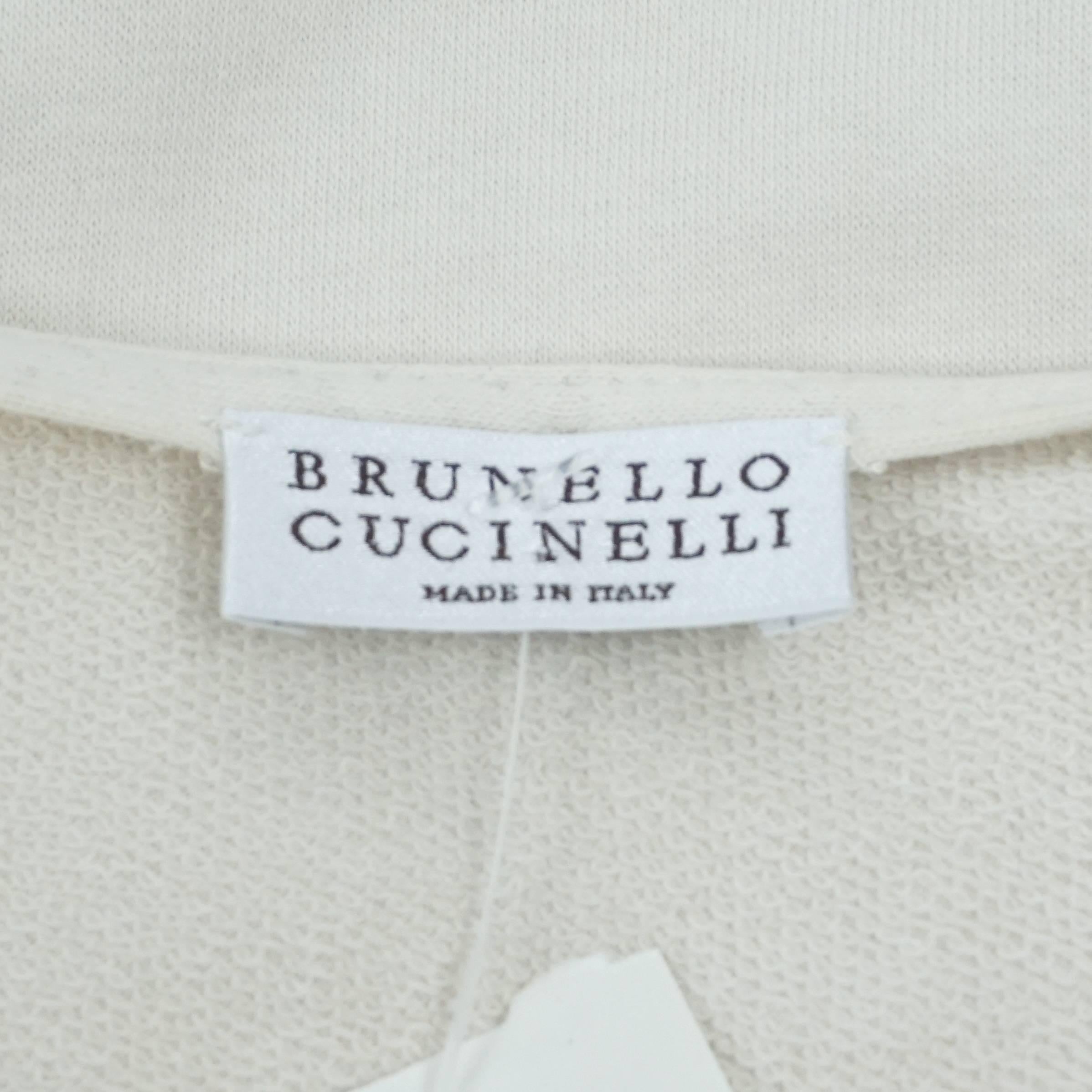 Women's Cucinelli Cream Cotton Dress with Ruffles - S