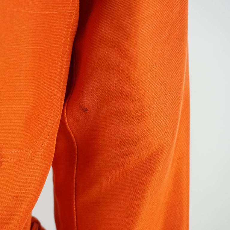 Ralph Lauren Purple Label Orange Long Sleeve Silk Dress - 8 For Sale at ...