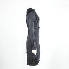 Tom Ford for Gucci Black Asian Inspired Pleated Runway Dress - 44