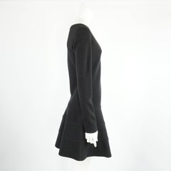 Alaia Black Knit Long Sleeve Dress - L