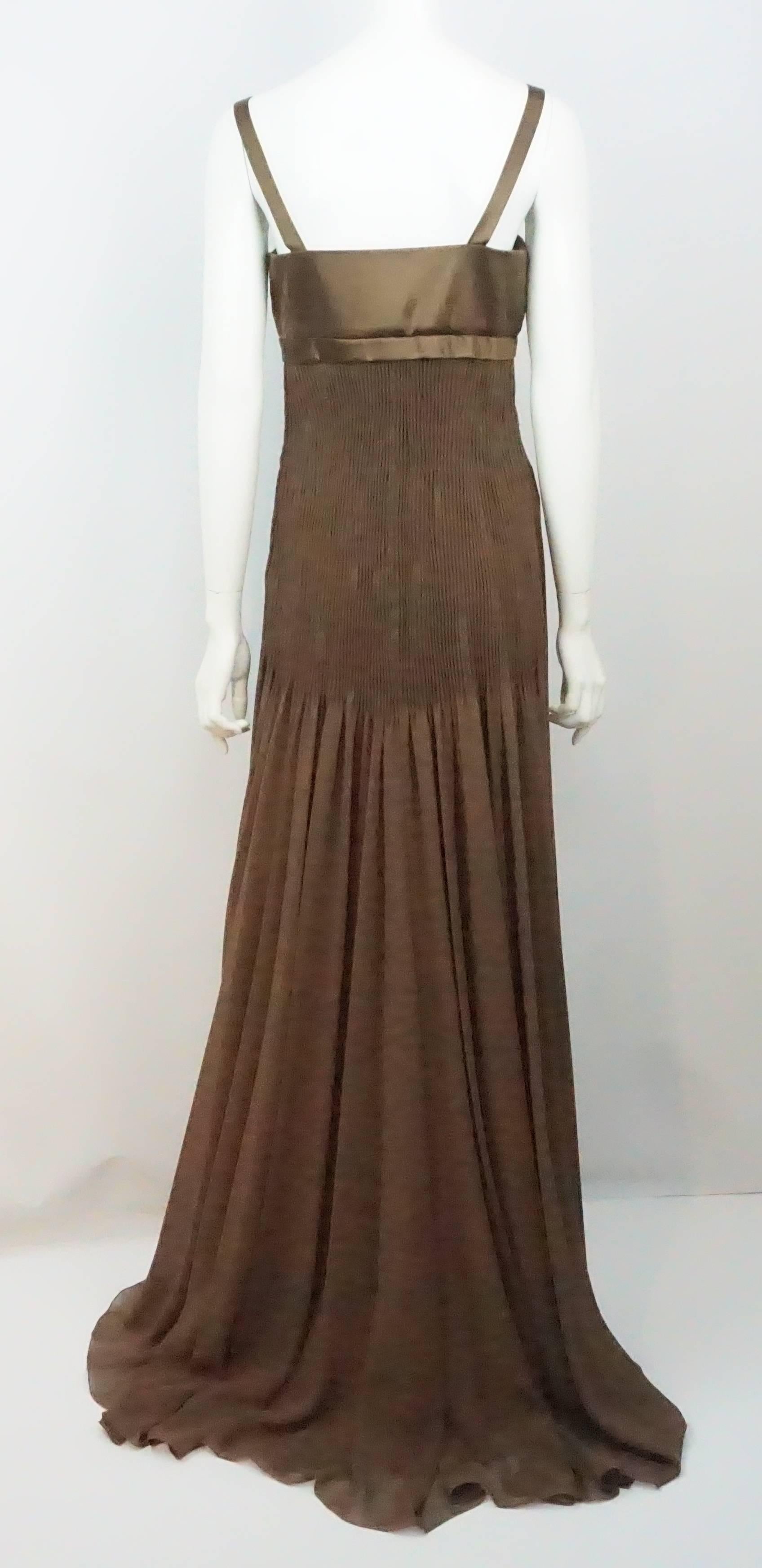 valentino brown dress