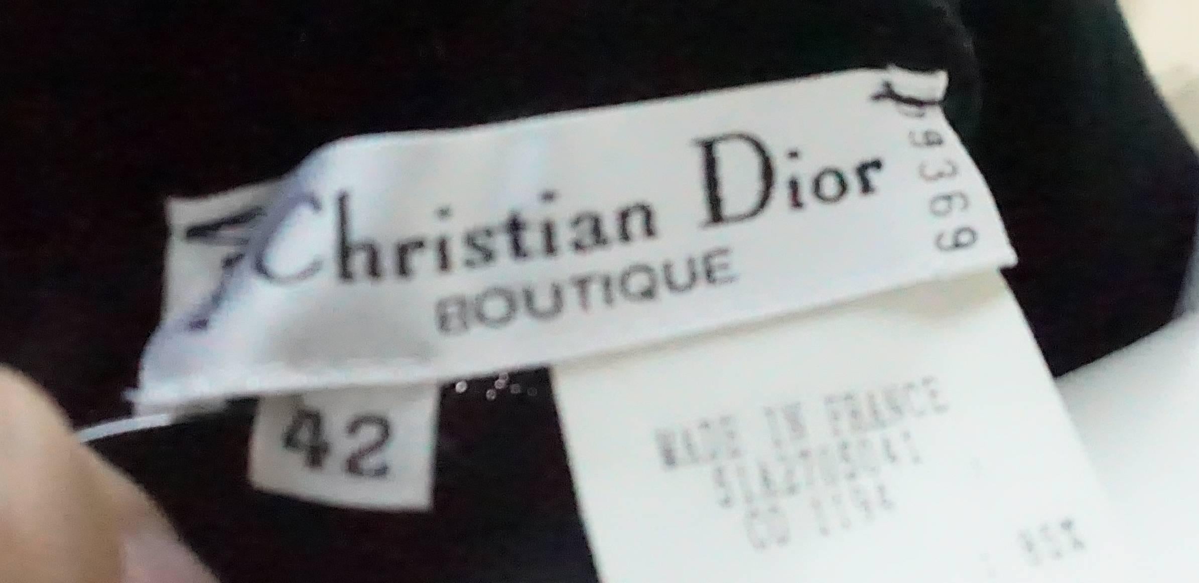 Christian Dior Schwarzer Samt-Bodysuit - Größe 42 - ca. 1970er Jahre im Angebot 2