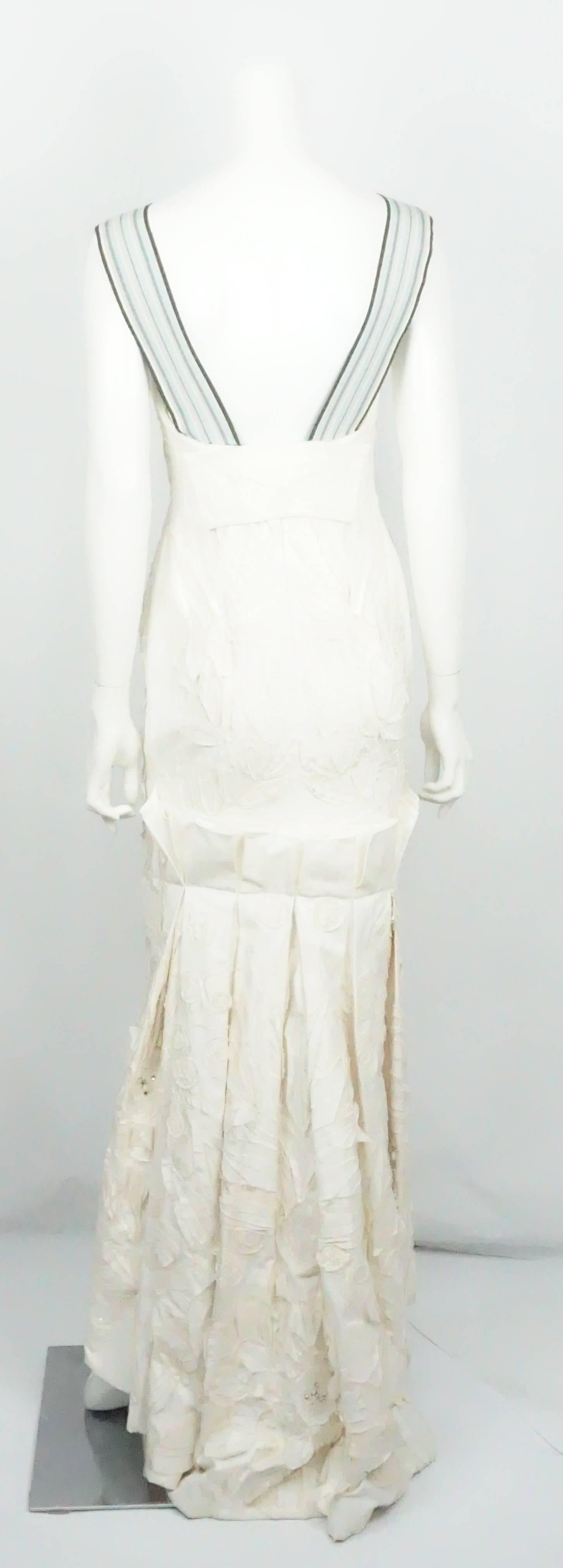 white linen gown