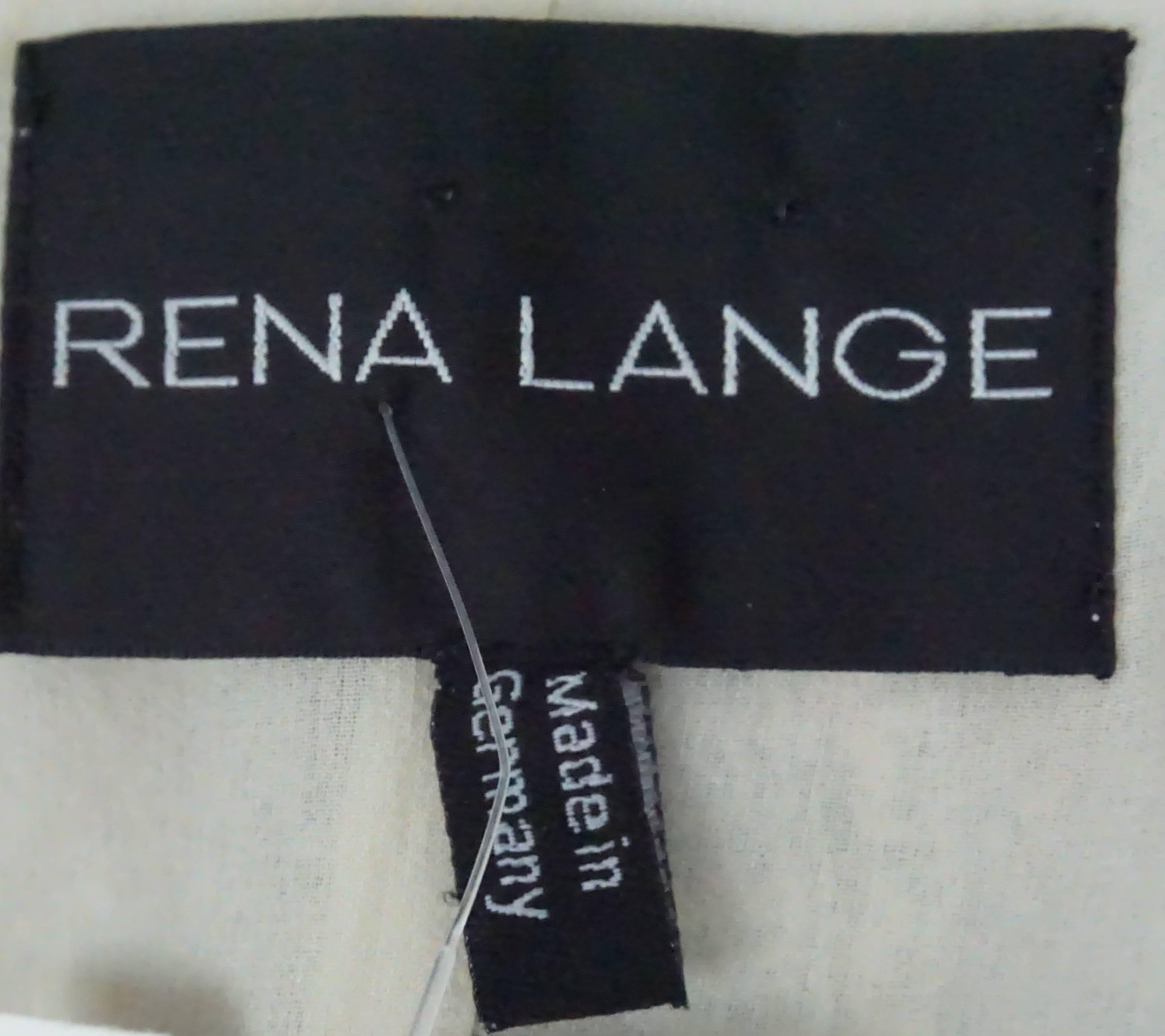 Rena Lange Pastel Embroidered and Beaded Embellished Jacket w/ fur collar- 42 4