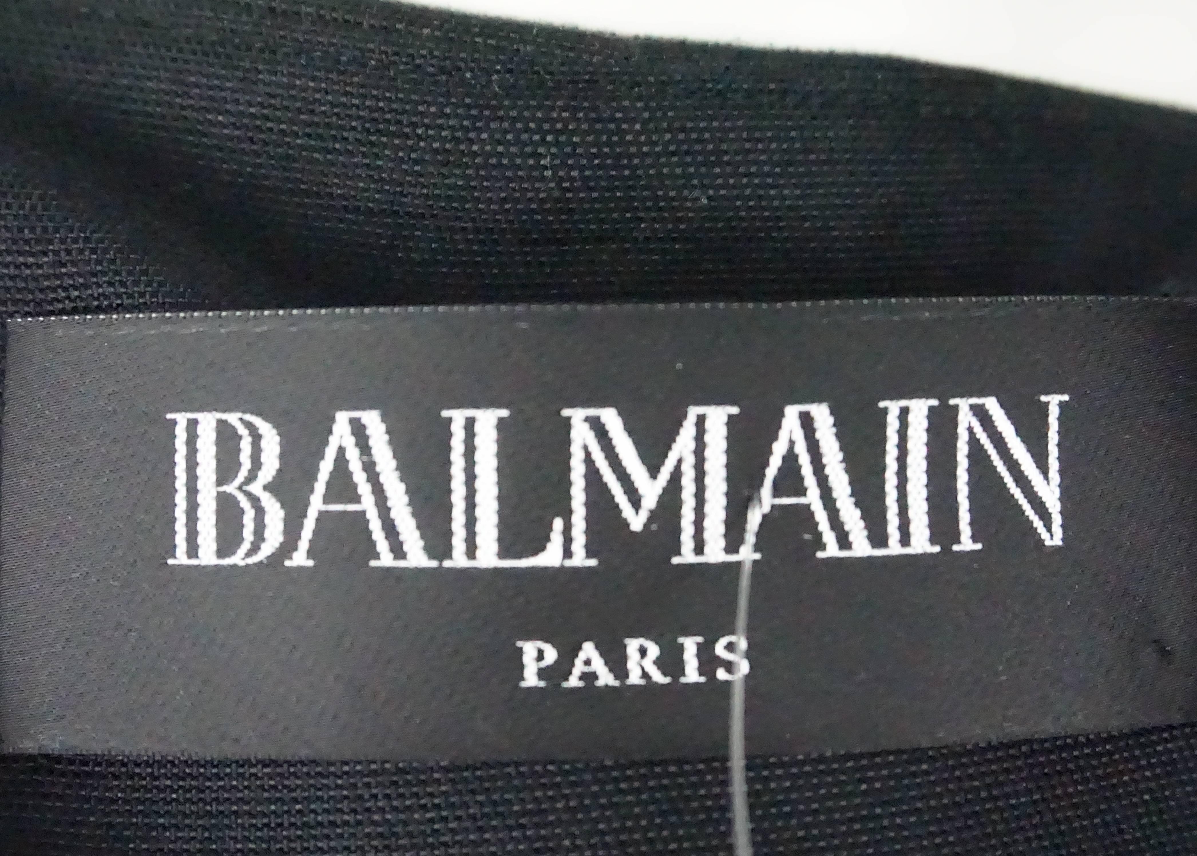 Balmain Black Sleeveless Silk Blended Vest Top - 40 2