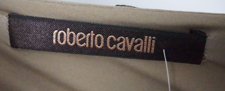 Roberto Cavalli Earthtone Animal Print Jersey Sleeveless Dress - 42 For ...