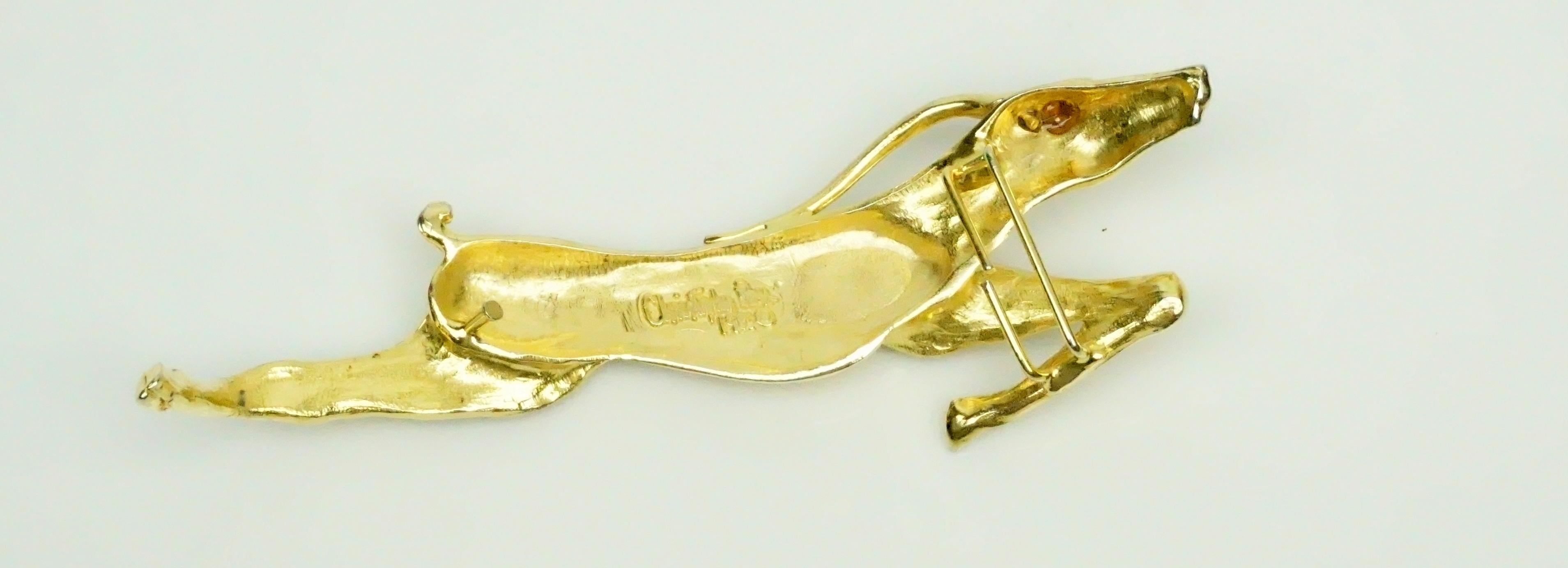 Christopher Ross Gold Deer Belt Buckle - Circa 1986  This collectible Buckle is in excellent vintage condition.
Measurements
Height: 2