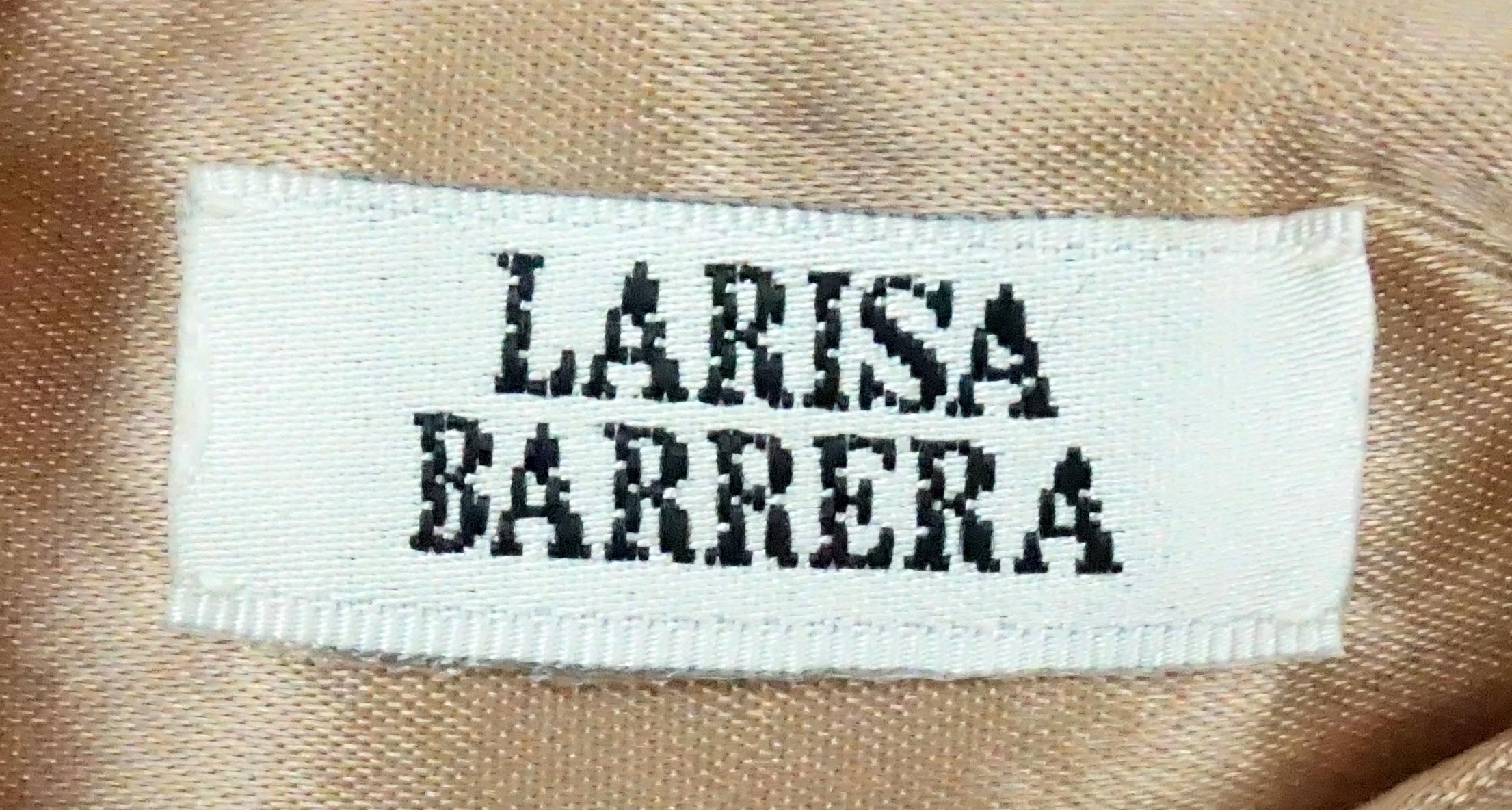 Brown Larisa Barrera Gold and Metallic Jeweled Evening Bag