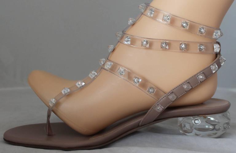 clear valentino sandals