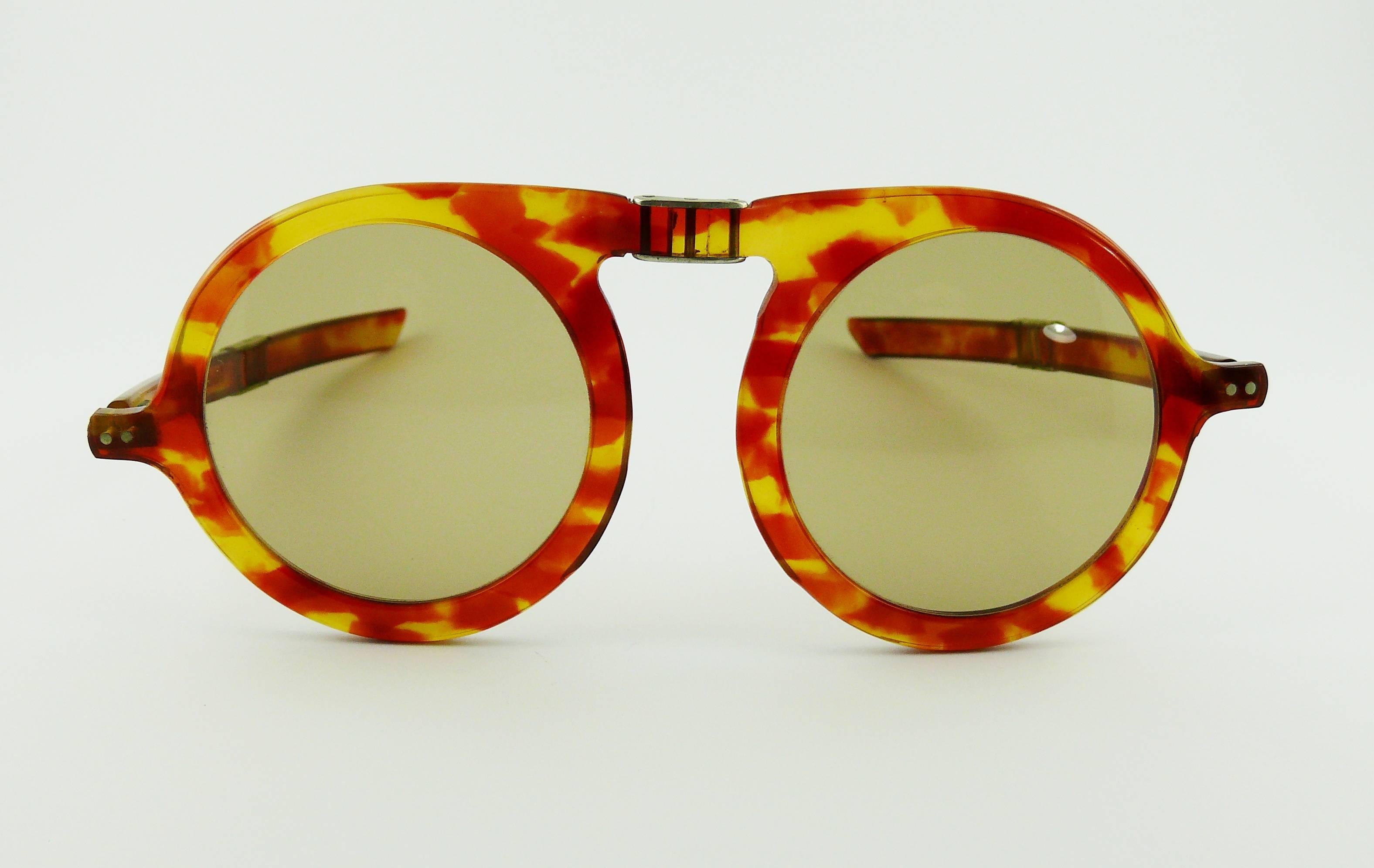 Pierre Cardin Rare Vintage Oversized Folding Sunglasses In Excellent Condition In Nice, FR