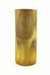 Krizia Vintage Huge Geometric Design Gold Tone Gladiator Style Cuff Bracelet