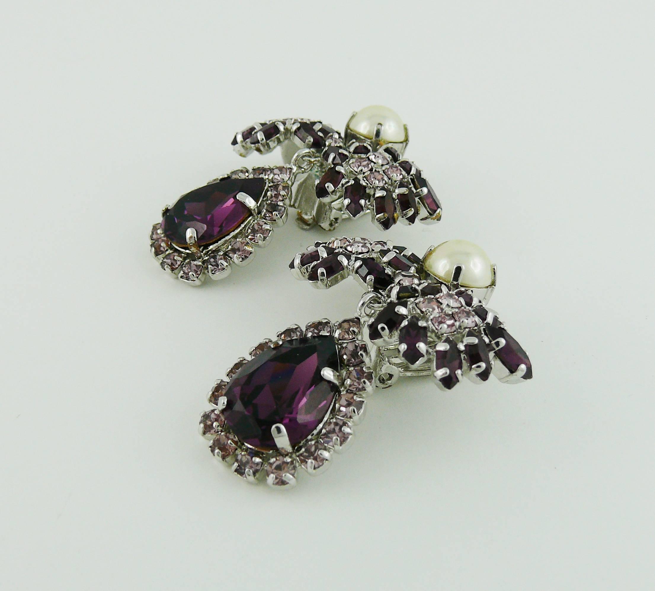 Christian Dior Vintage Jewelled Dangling Earrings 1