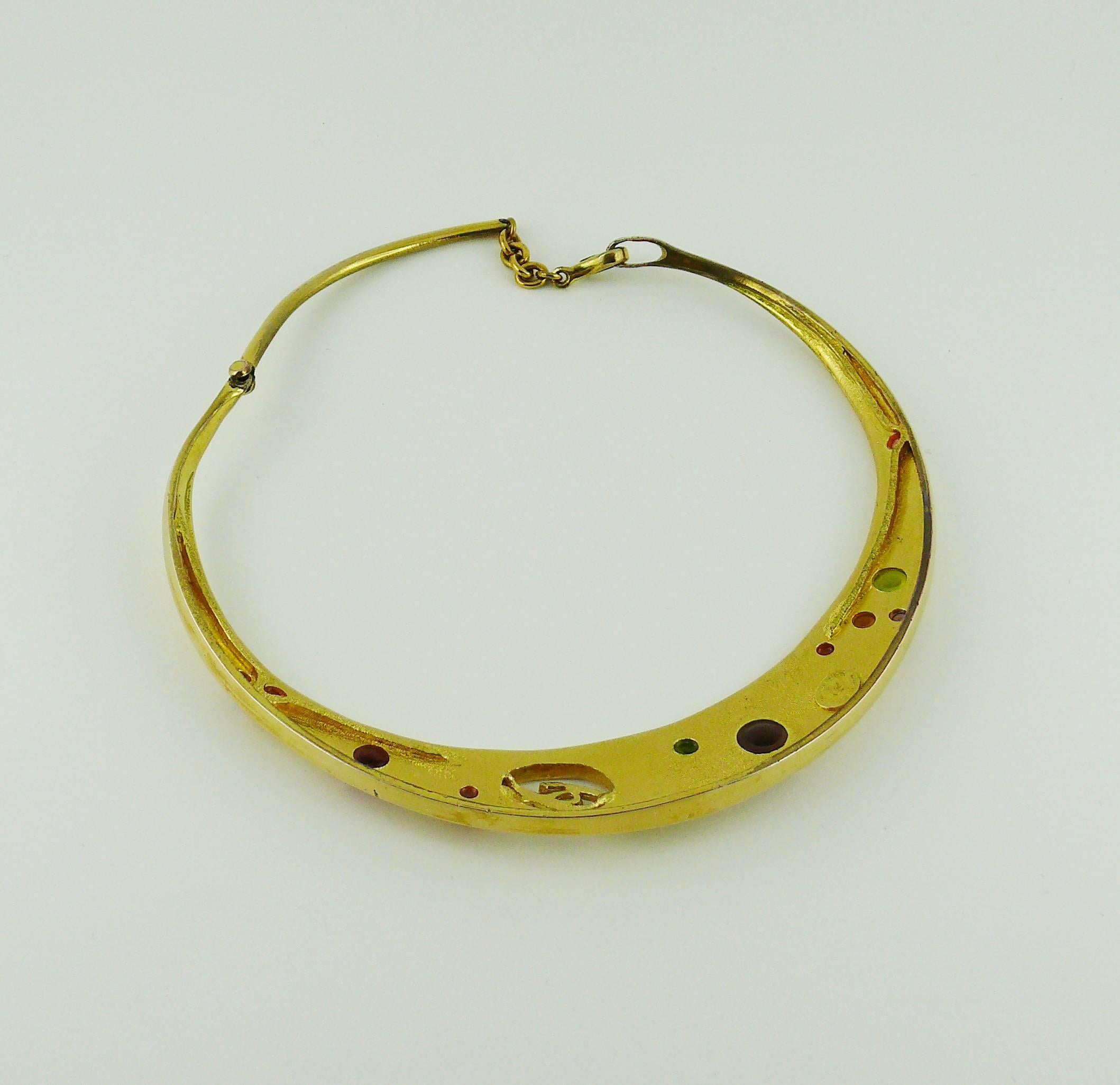 Christian Lacroix Vintage Gold Tone Chocker Necklace 