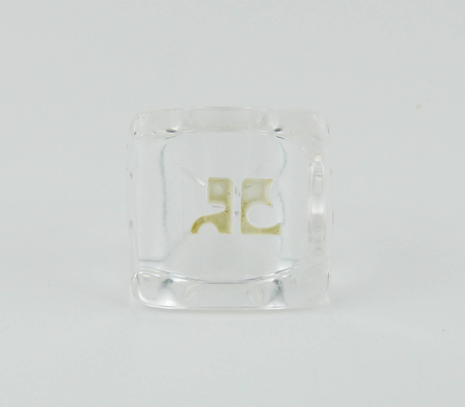 courreges ice cube ring