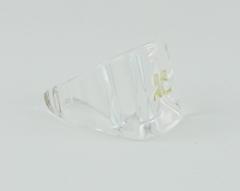 Andre Courreges Vintage Clear Lucite "Ice Cube" Ring