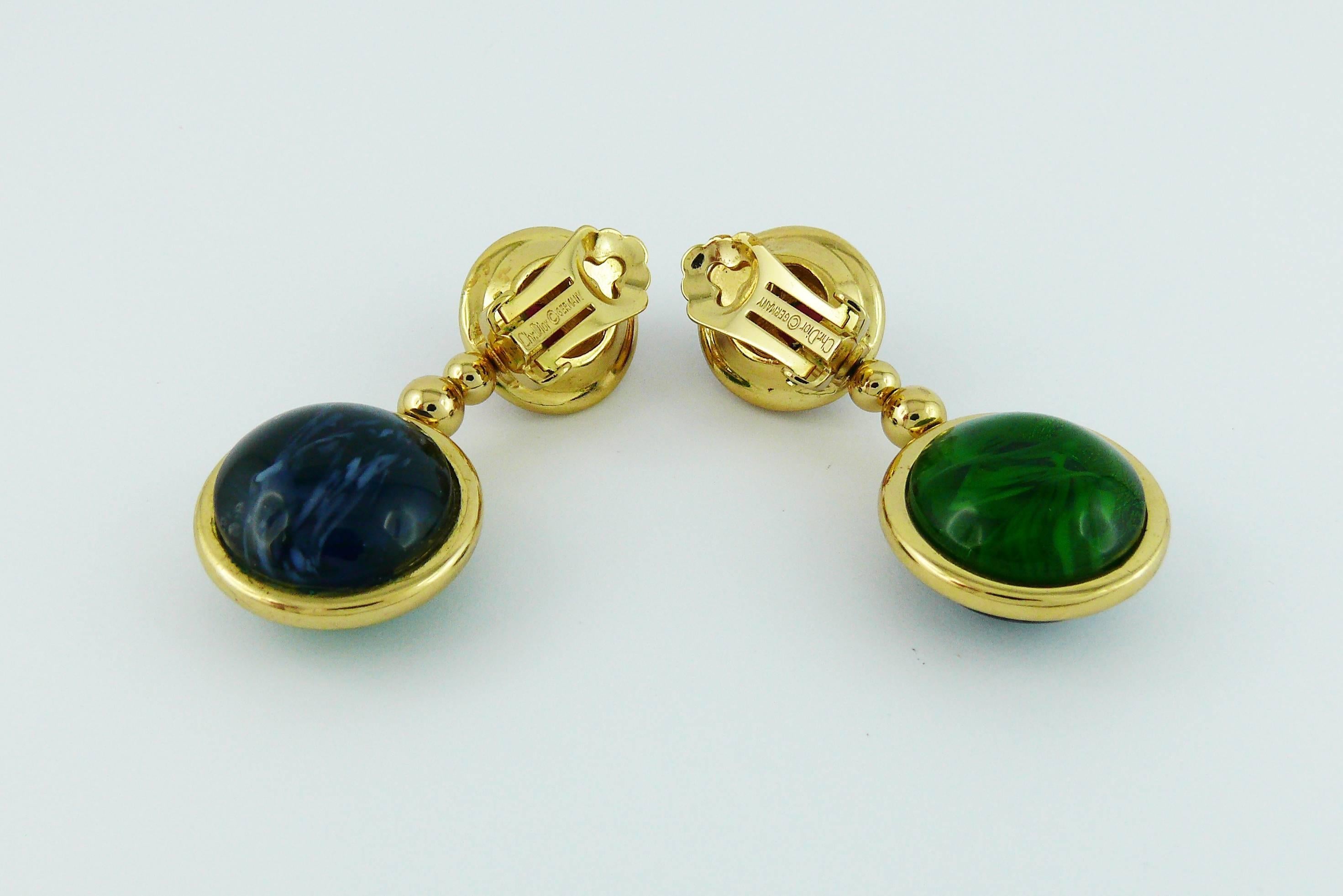 Christian Dior Vintage Gripoix Dangling Earrings 2