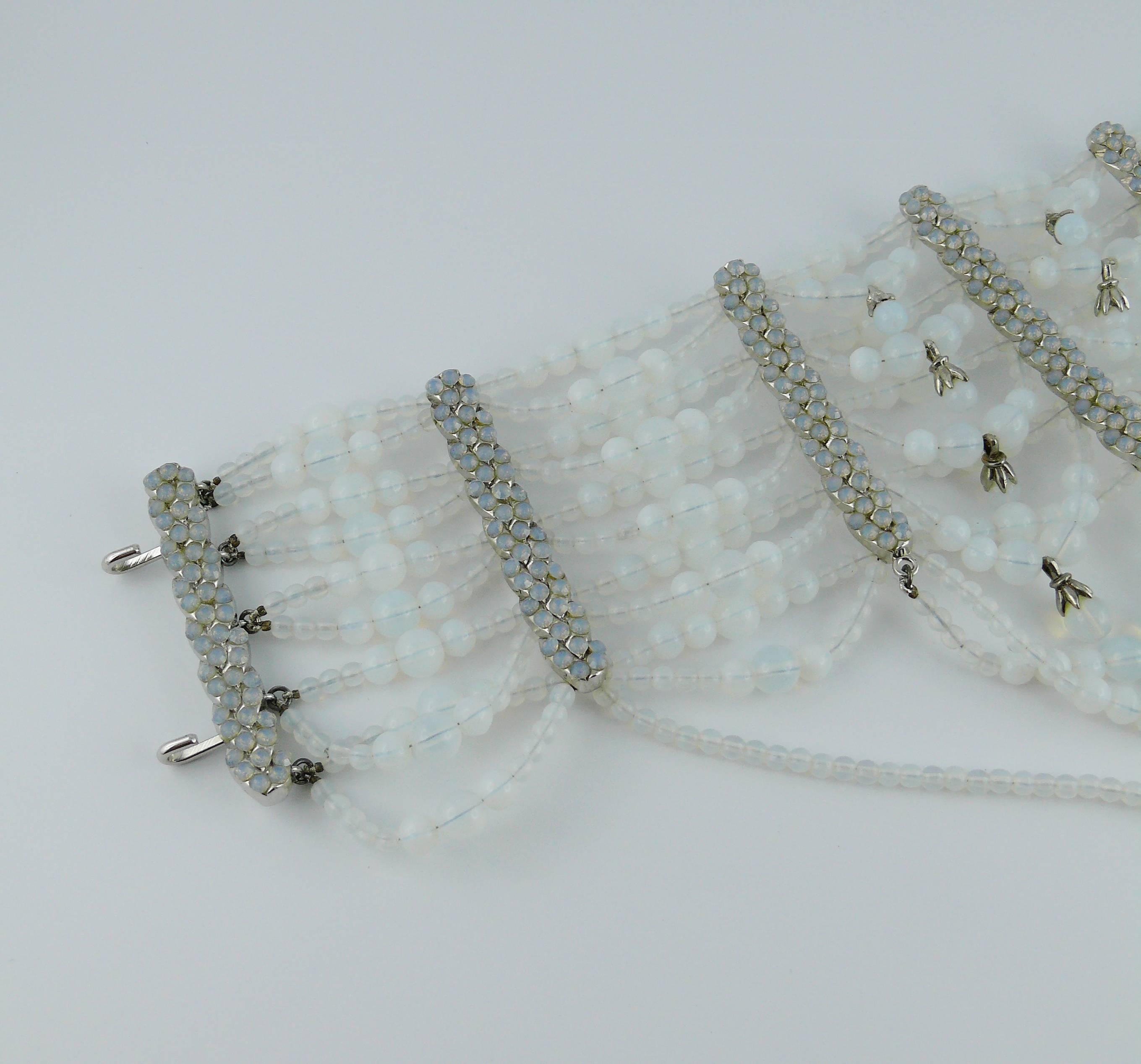 Christian Dior by John Galliano Rare Runway Opalescent Drapery Chocker Necklace 2