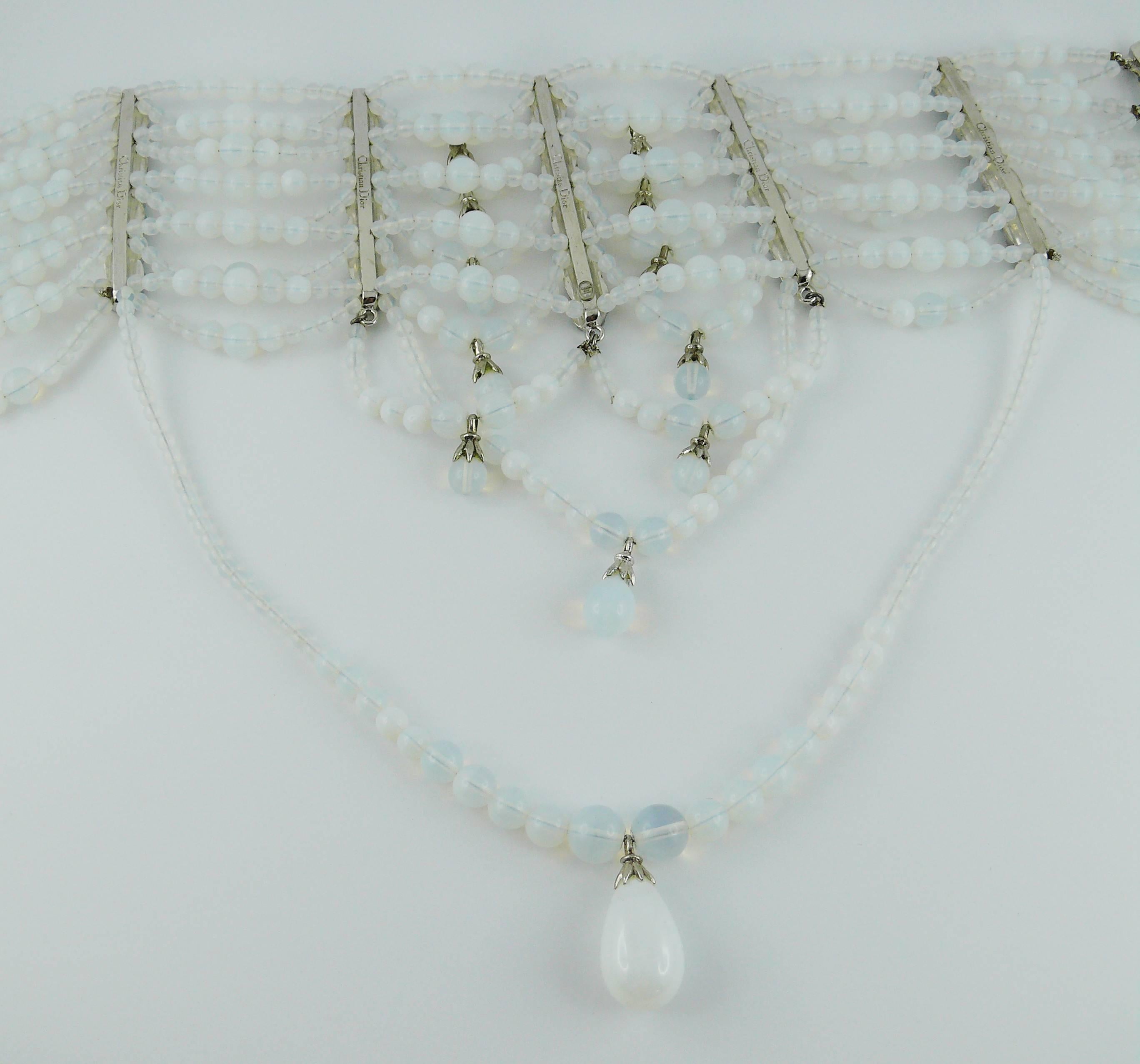 Christian Dior by John Galliano Rare Runway Opalescent Drapery Chocker Necklace 4