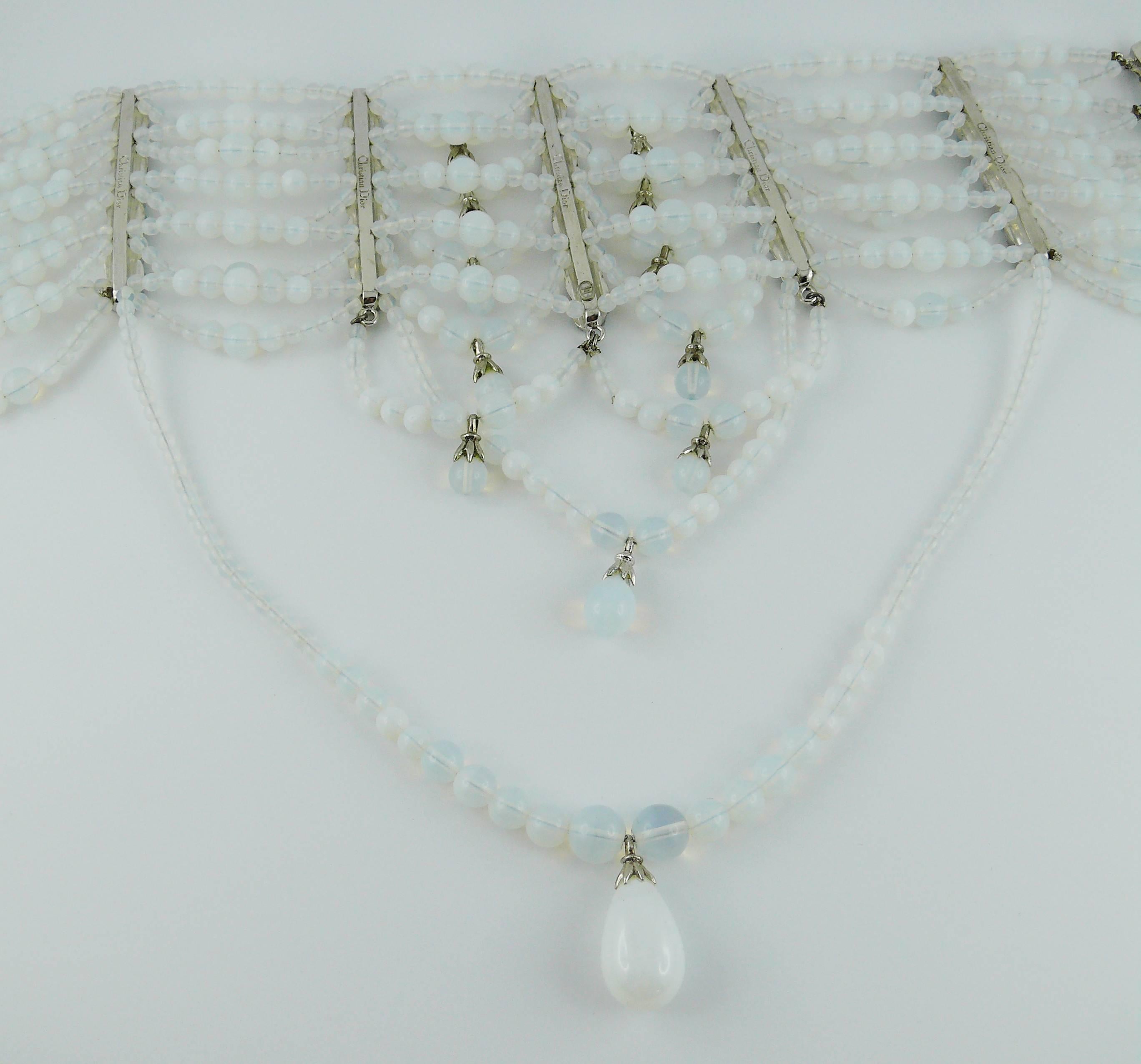 Christian Dior by John Galliano Rare Runway Drapery Opalescent Chocker Necklace 5