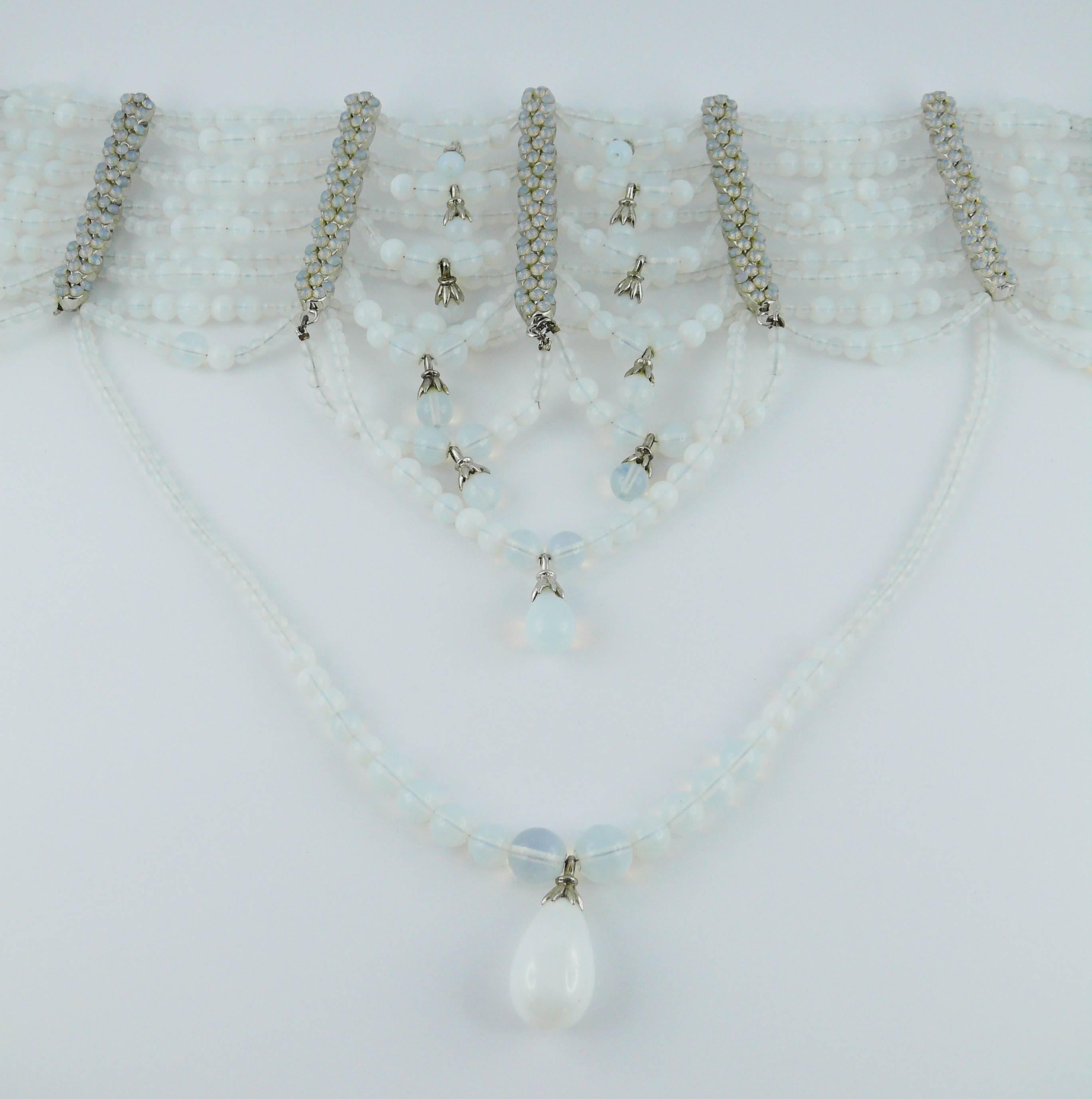 Christian Dior by John Galliano Rare Runway Opalescent Drapery Chocker Necklace 1