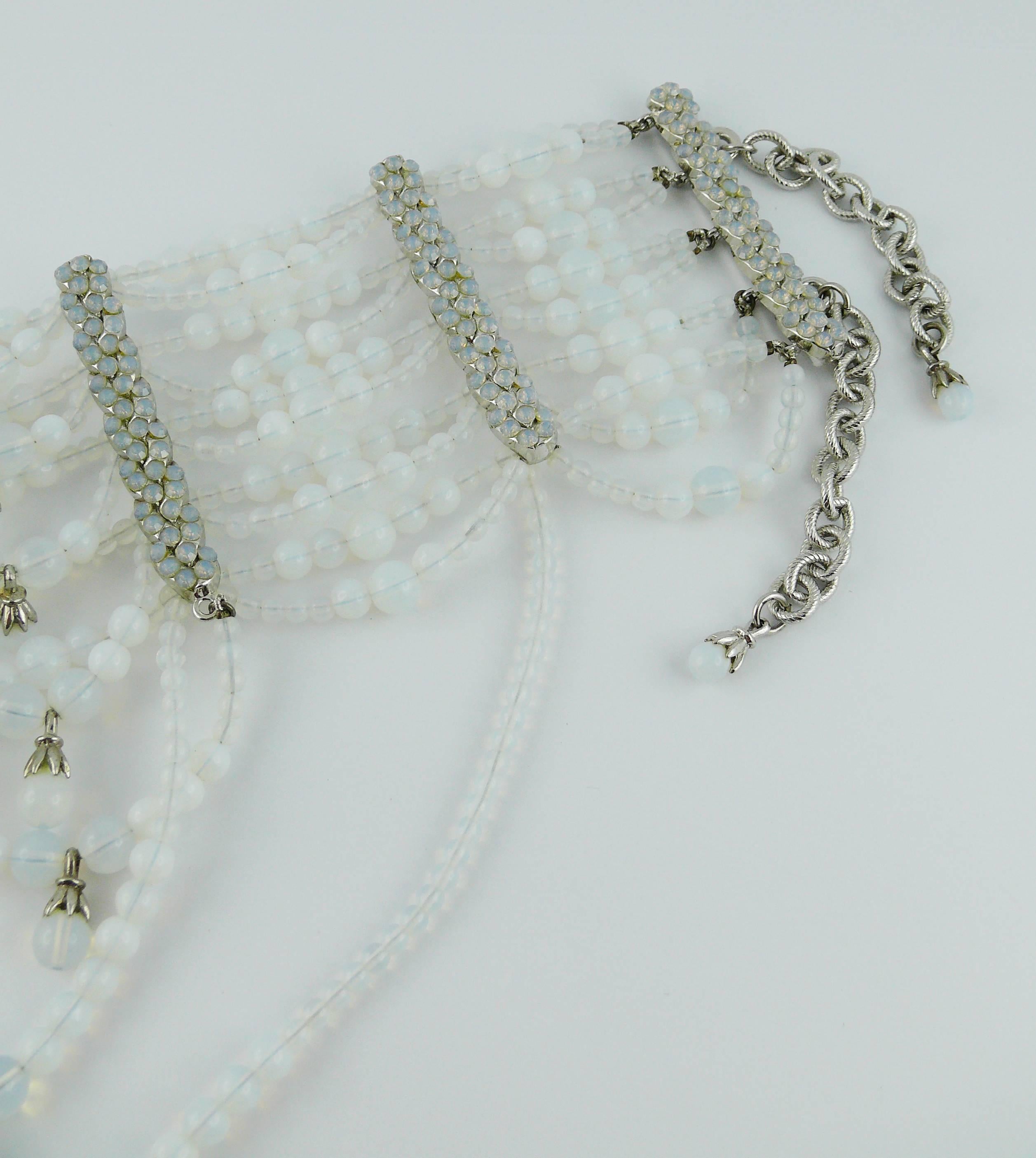 Christian Dior by John Galliano Rare Runway Opalescent Drapery Chocker Necklace 3