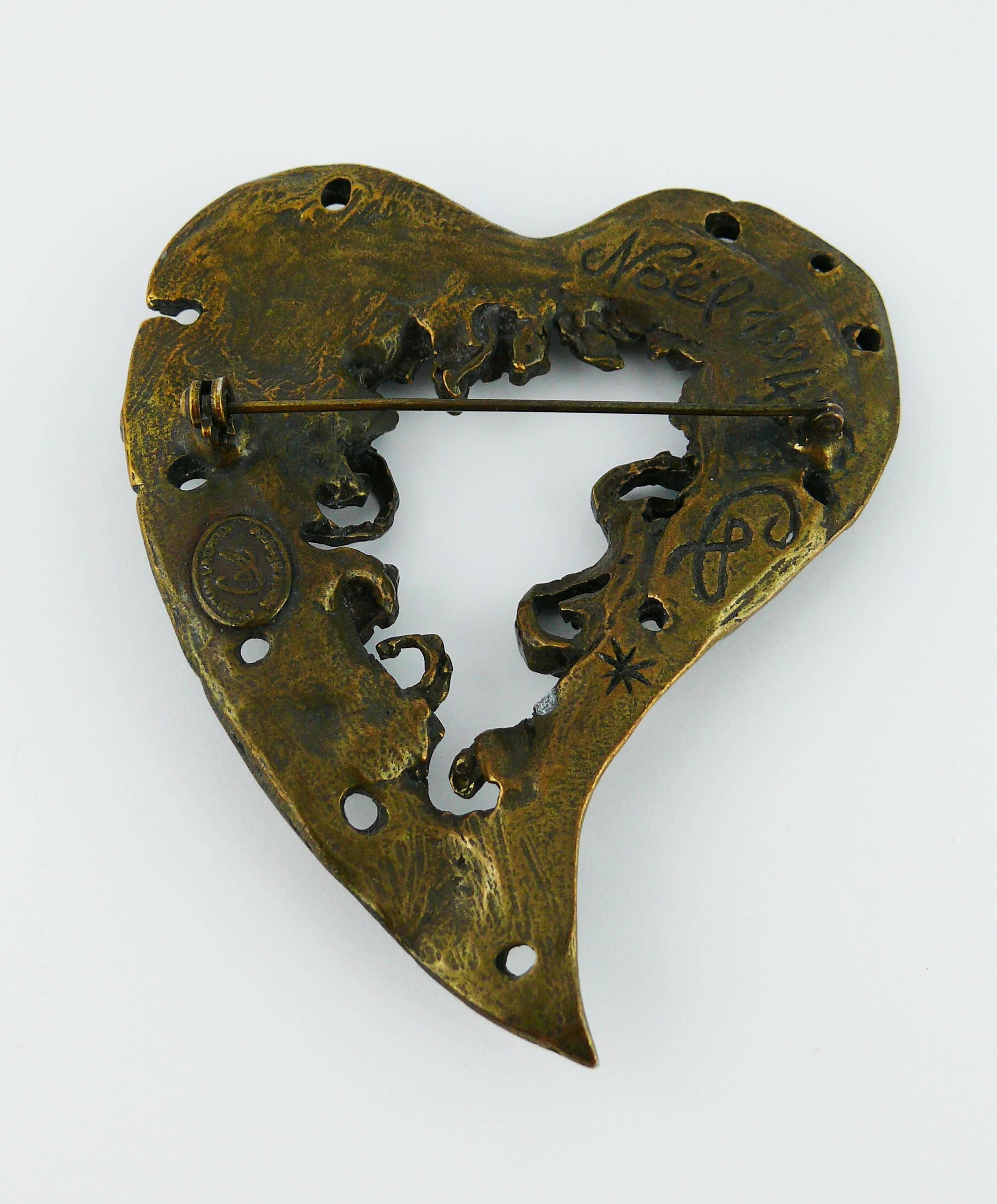 Christian Lacroix Vintage Heart Brooch Limited Edition Xmas 1994 For Sale 4