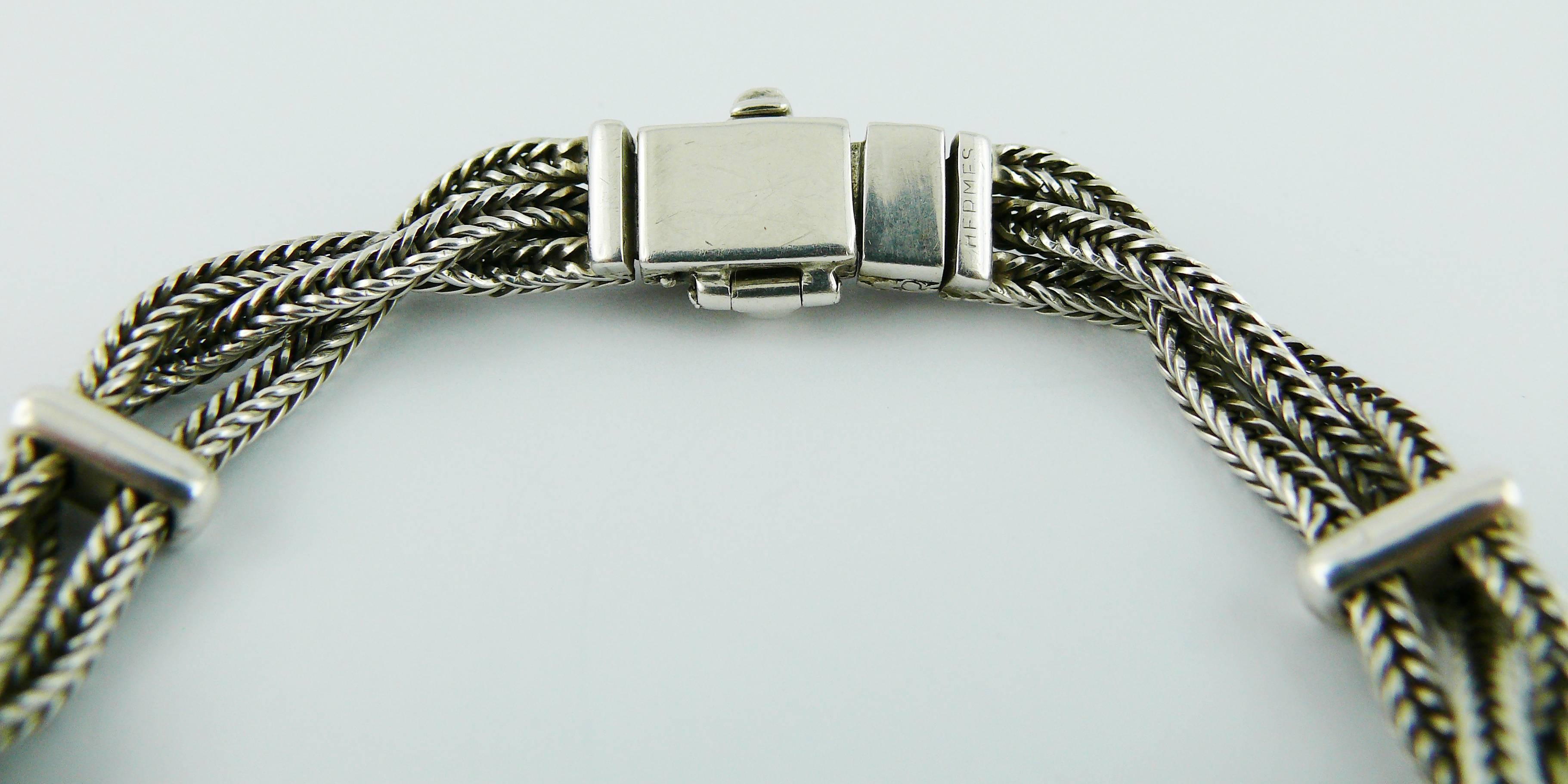 Hermes Vintage Rare Sterling Silver Bracelet 2