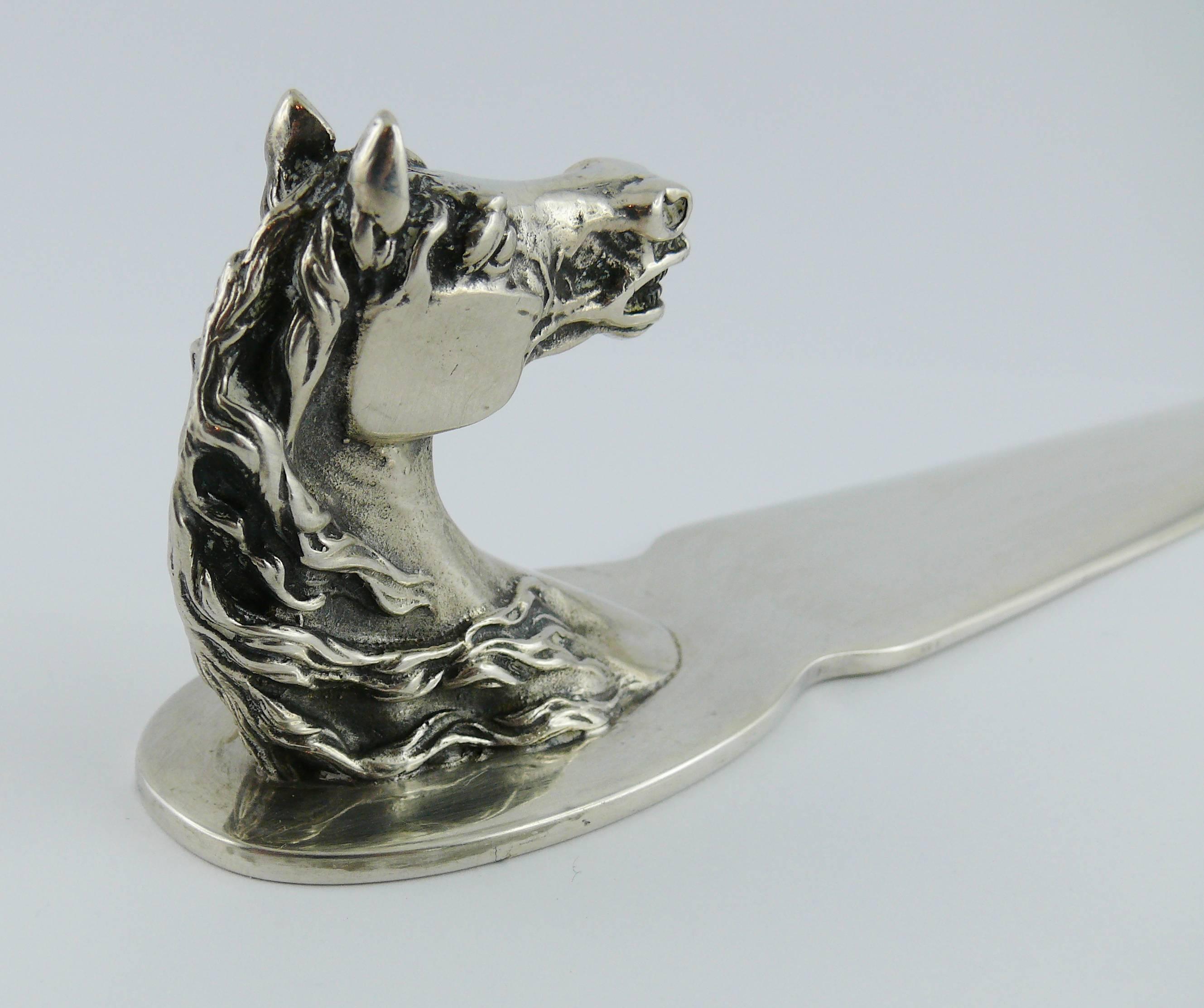 Hermes Vintage Silver Plated Horse Head Letter Opener In Good Condition In Nice, FR