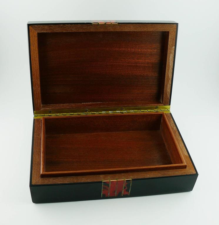 Christian Dior Vintage Art Deco Inspired Lacquered Box at 1stDibs