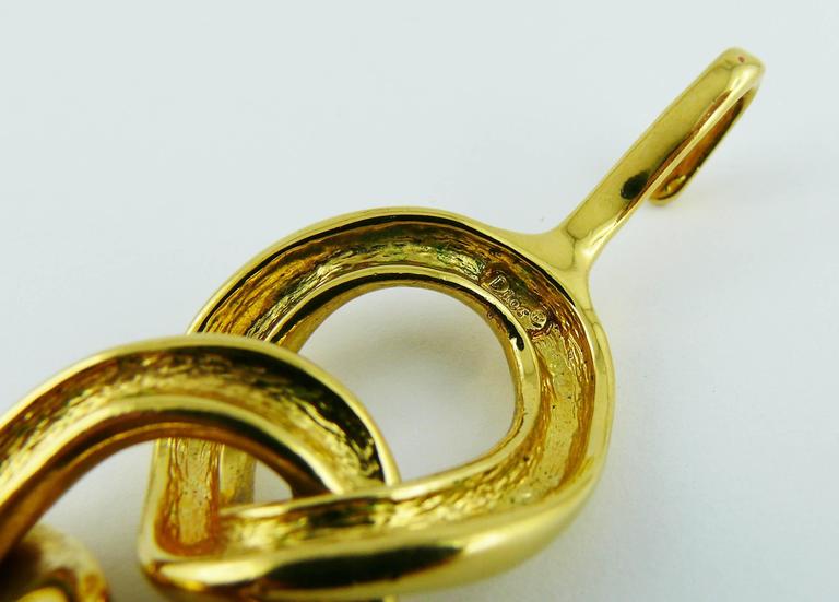 Christian Dior Rare Chunky Gold Plated Necklace and Bracelet Set at